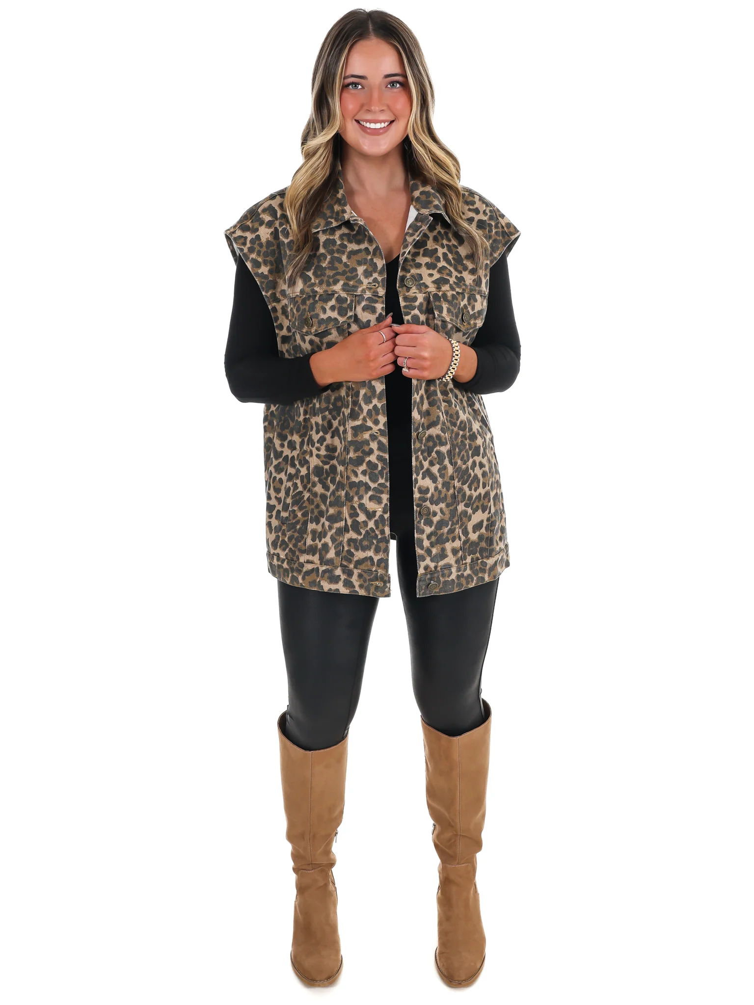 Untamed Leopard Denim Vest - Image 6
