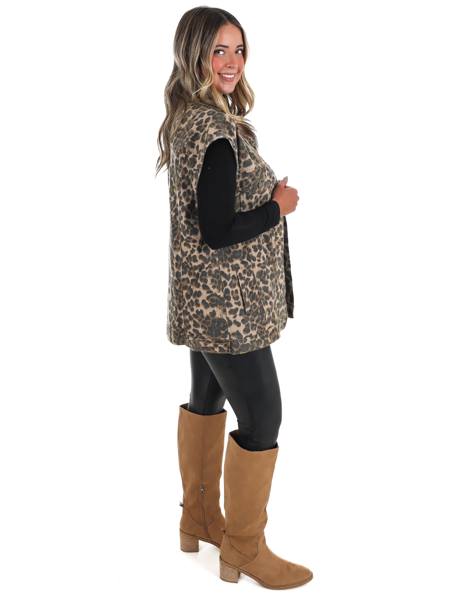 Untamed Leopard Denim Vest - Image 8