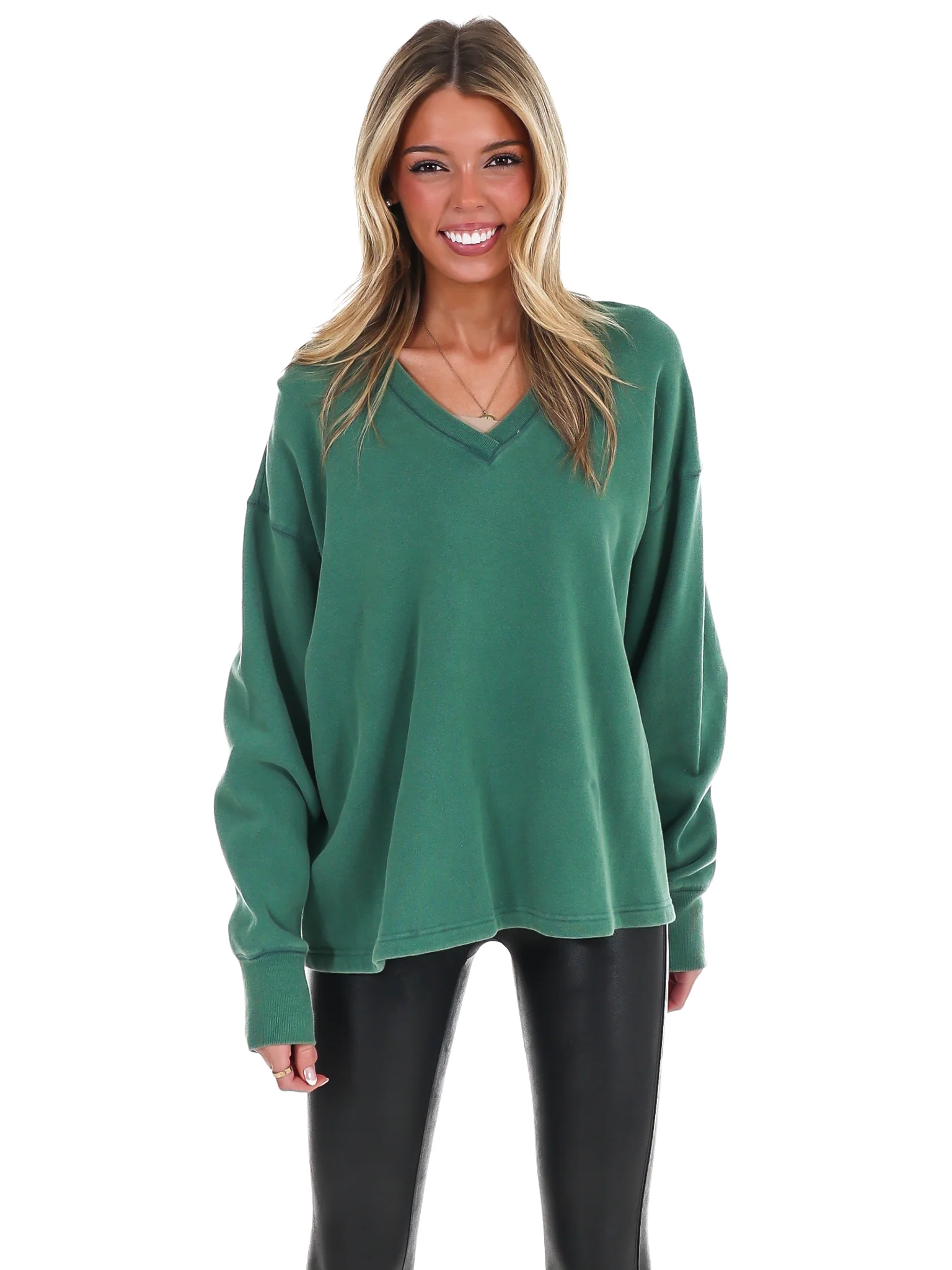 Urban Fade Oversized V-Neck Sweatshirt - Image 13