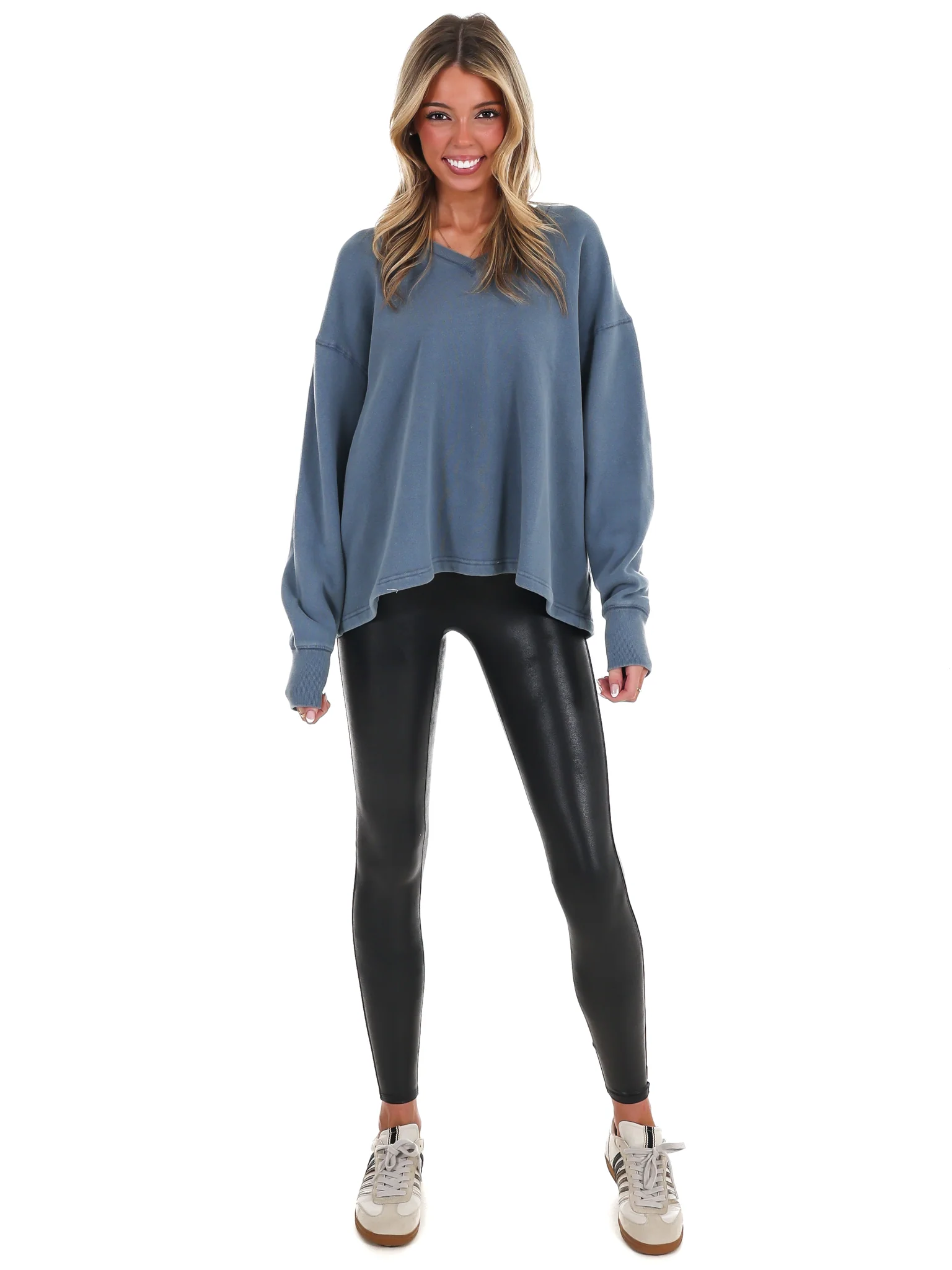 Urban Fade Oversized V-Neck Sweatshirt - Image 18