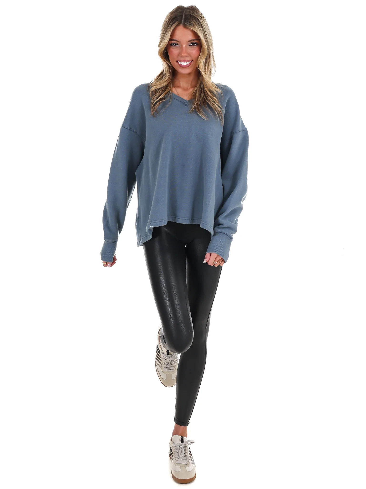 Urban Fade Oversized V-Neck Sweatshirt - Image 22