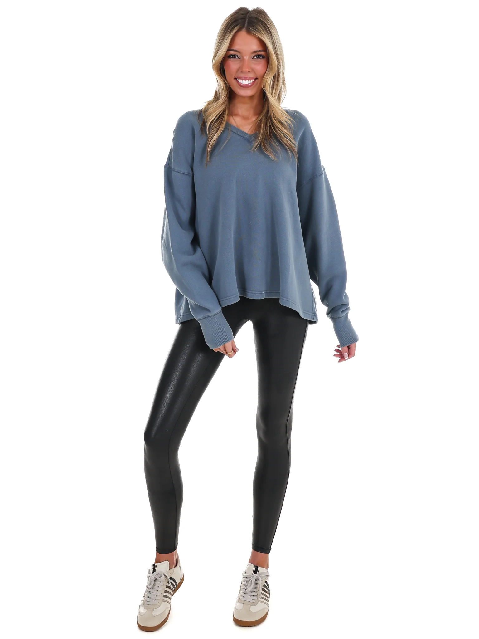 Urban Fade Oversized V-Neck Sweatshirt - Image 23