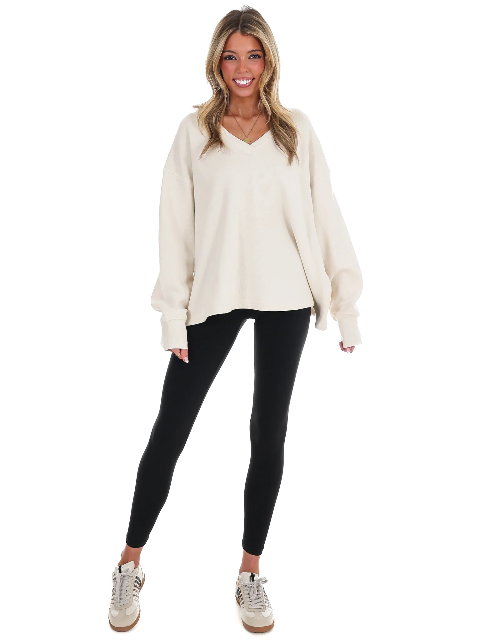Urban Fade Oversized V-Neck Sweatshirt - Image 26