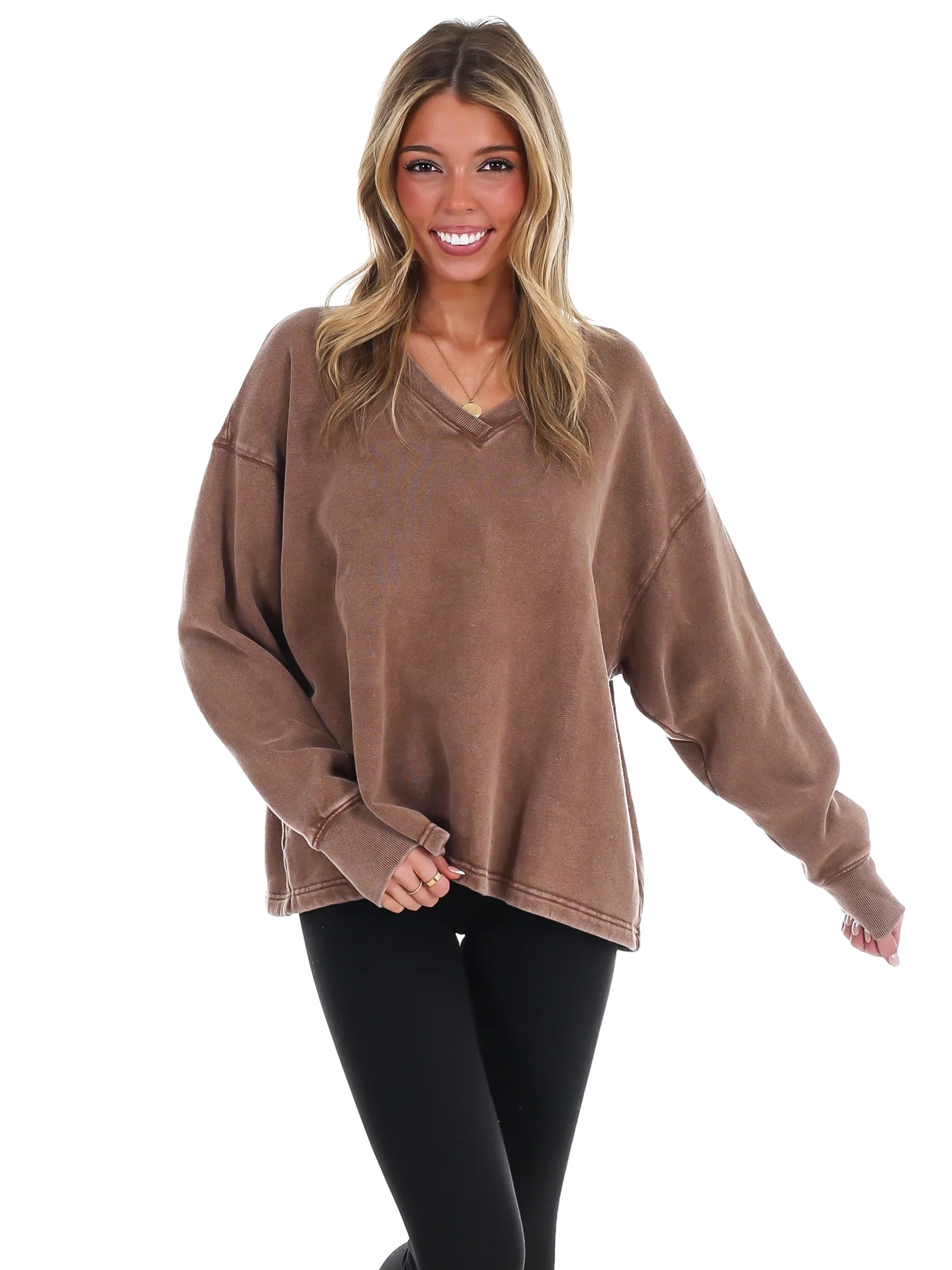 Urban Fade Oversized V-Neck Sweatshirt - Image 33