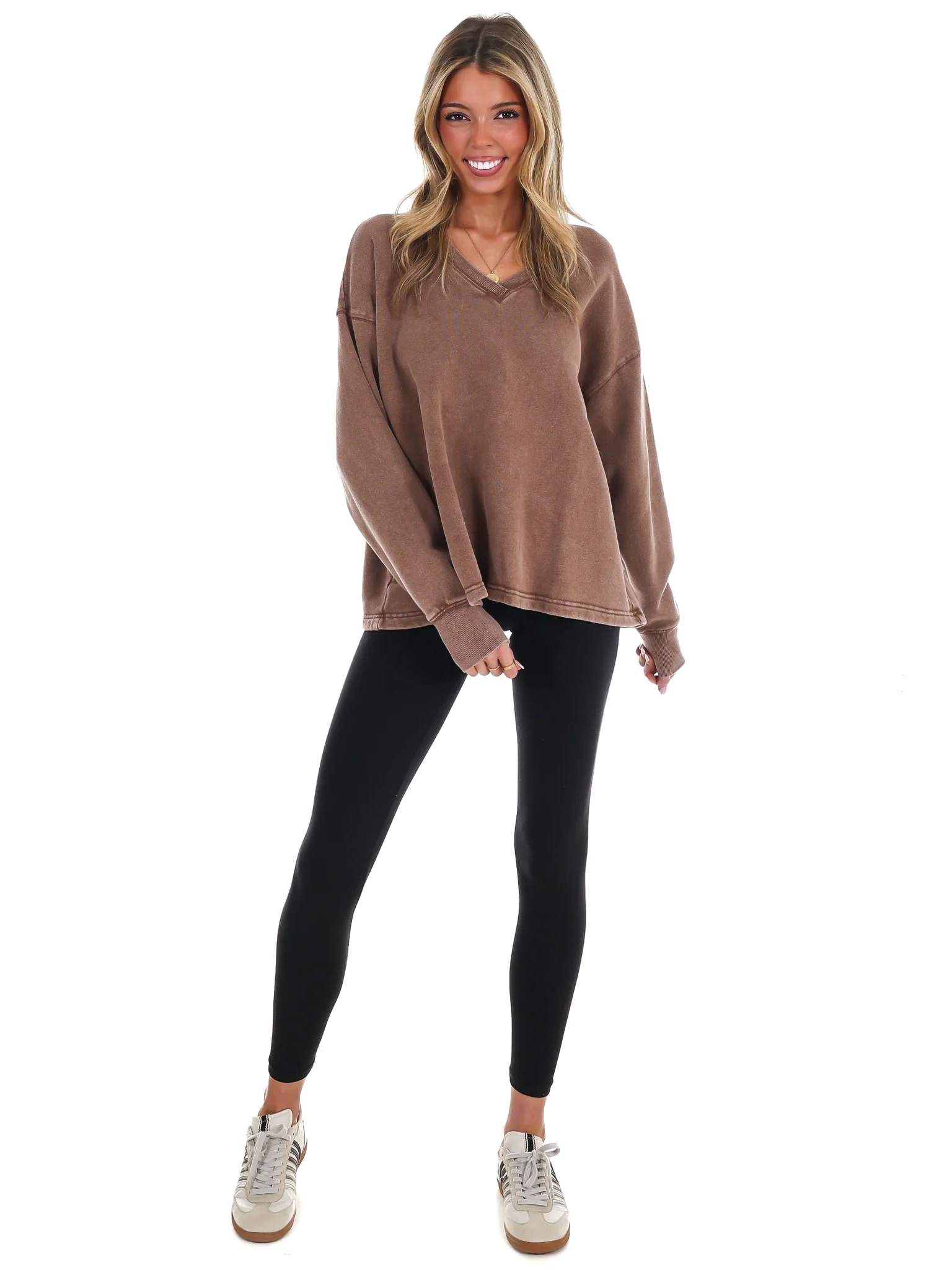 Urban Fade Oversized V-Neck Sweatshirt - Image 36