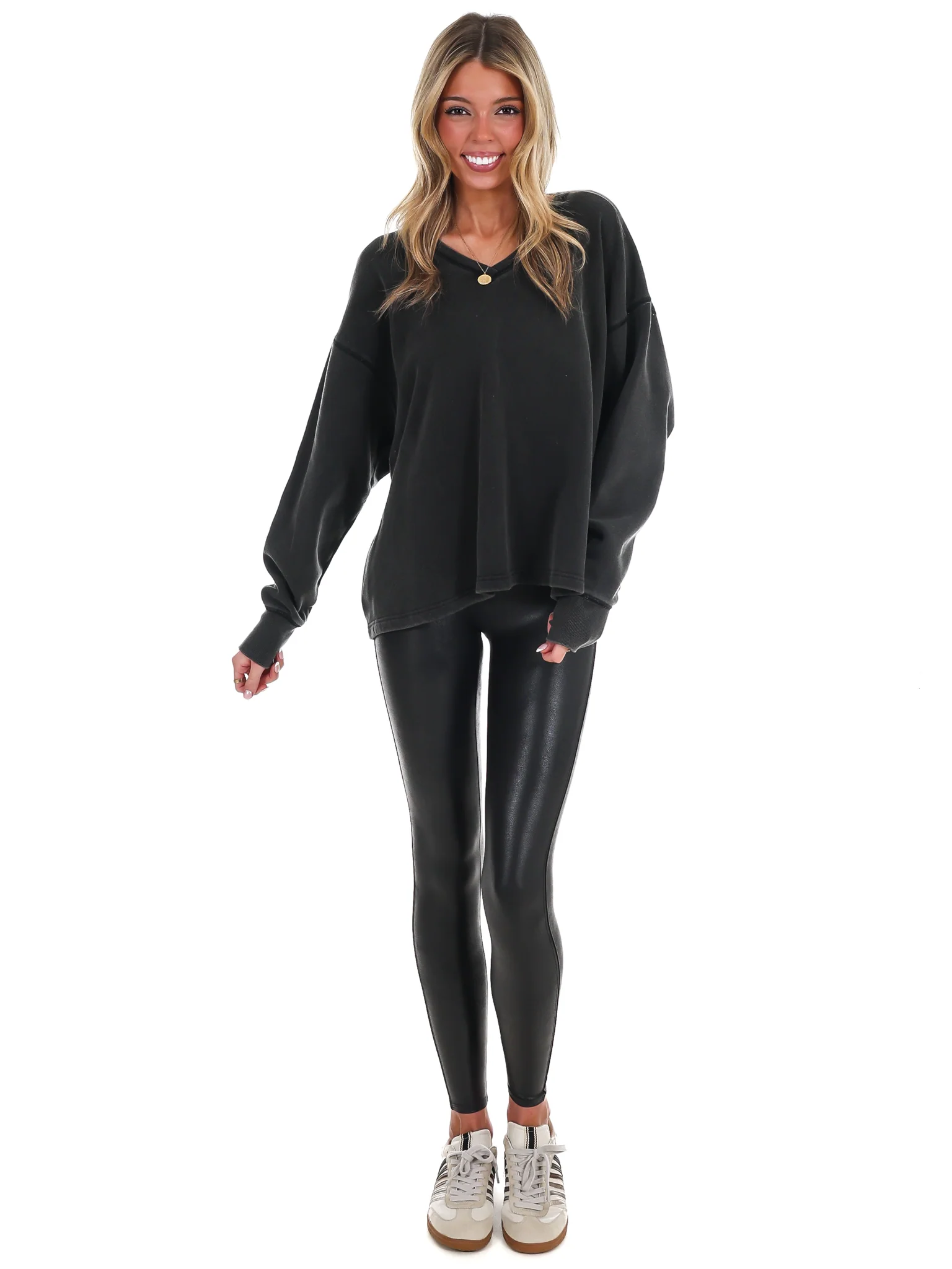 Urban Fade Oversized V-Neck Sweatshirt - Image 6