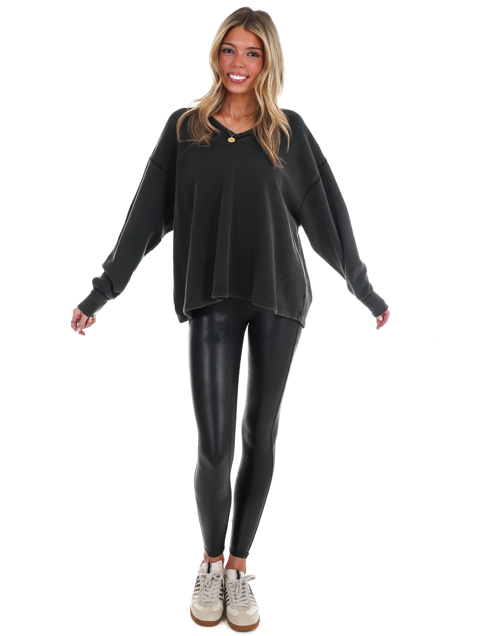 Urban Fade Oversized V-Neck Sweatshirt - Image 7