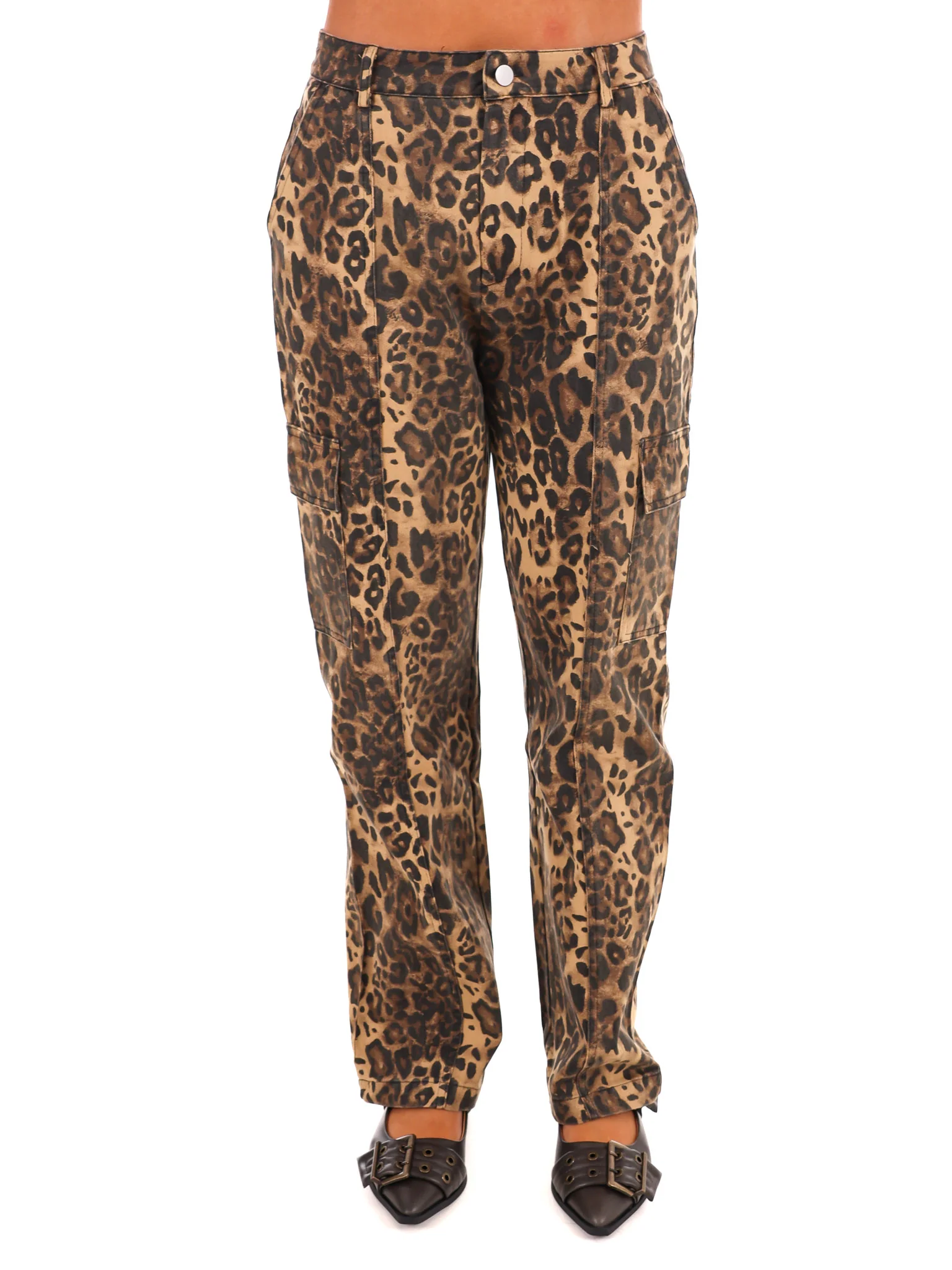 Urban Jungle Leopard Straight Cargo Pants - Image 3