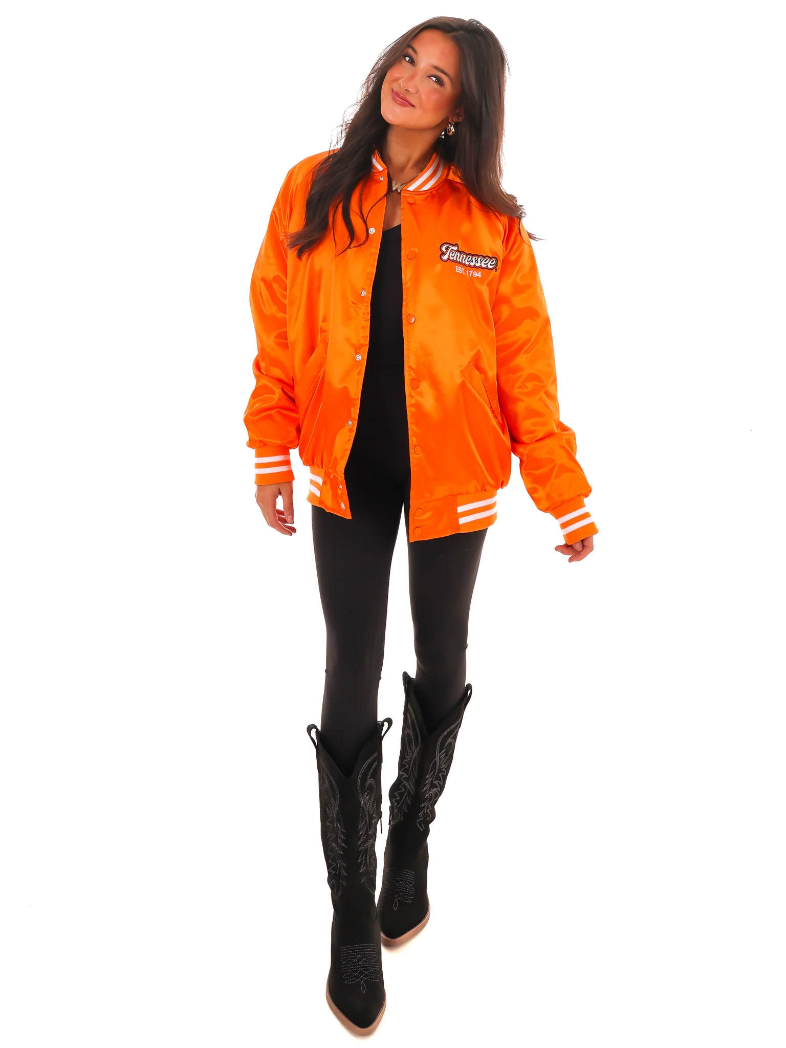 Vols Embroidered Satin Jacket - Image 6
