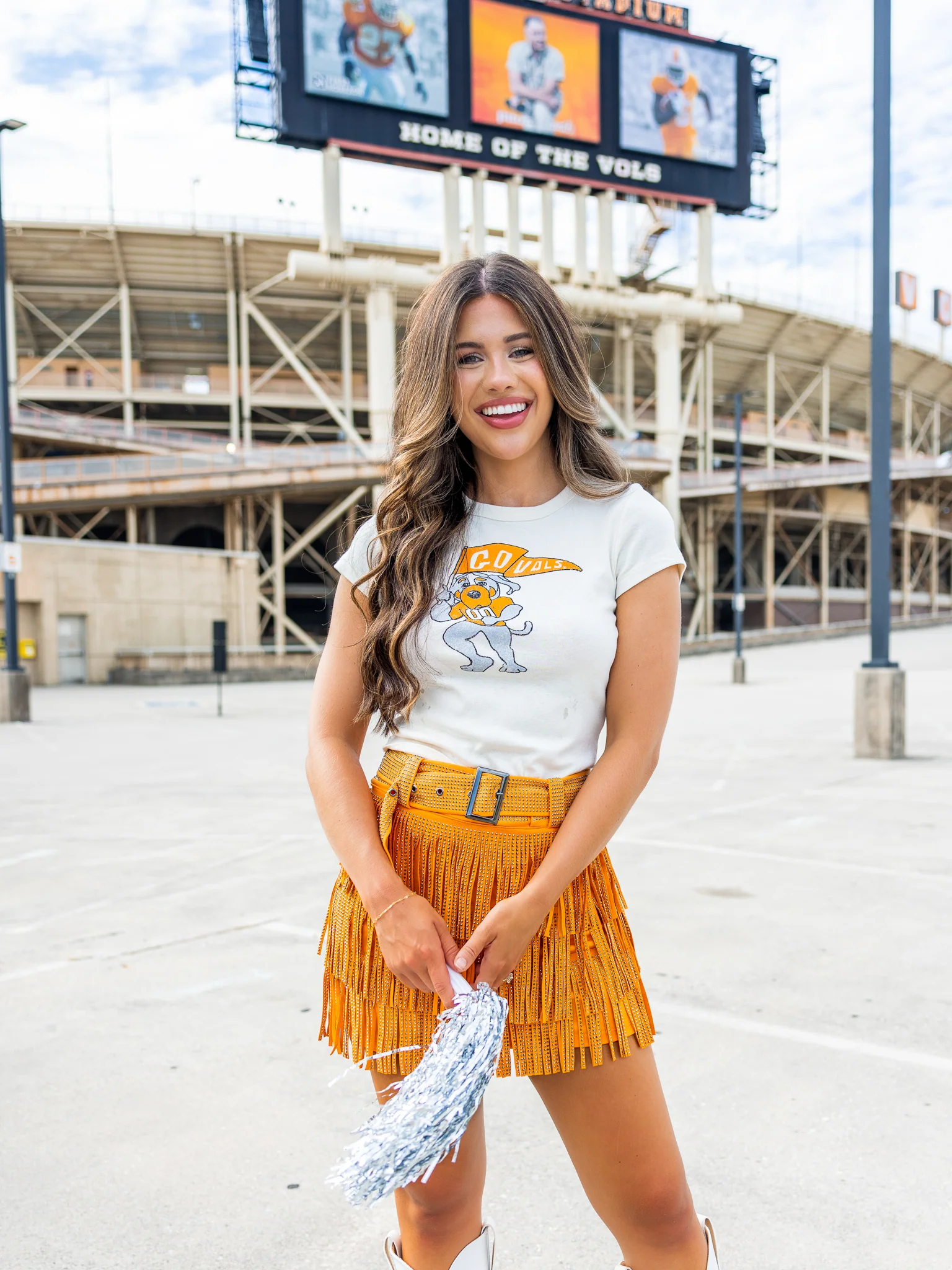 Vols Mascot Flag Micro Cropped Tee - Image 8