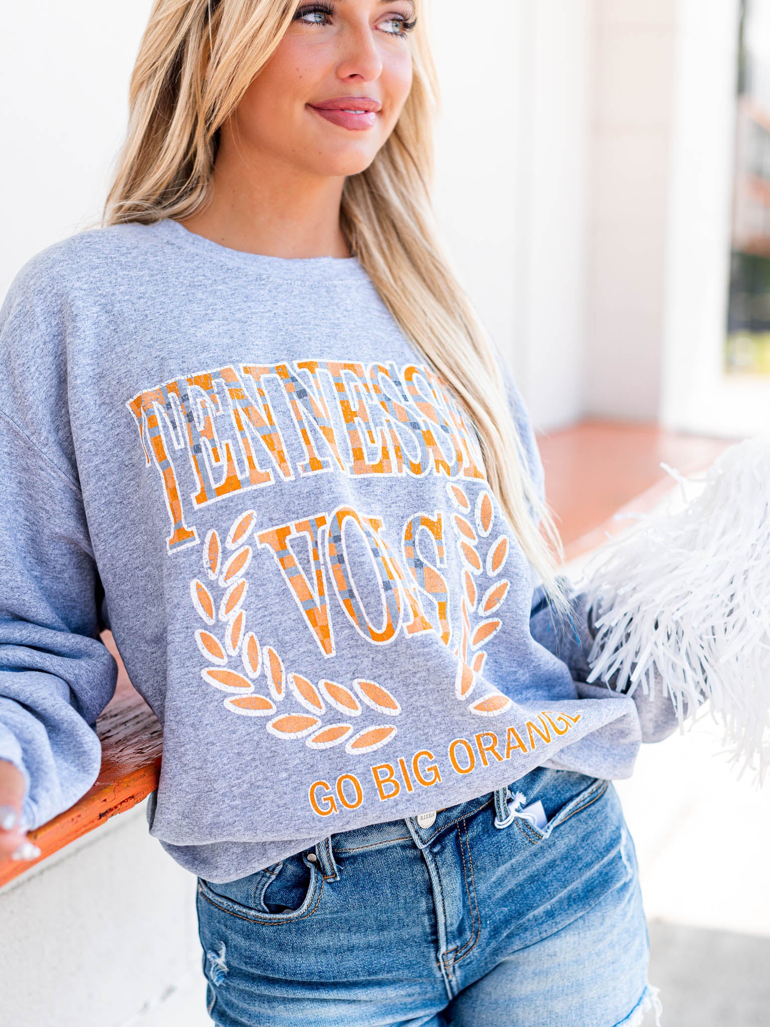 Vols Plaid Crest Thrifted Sweatshirt - Image 5