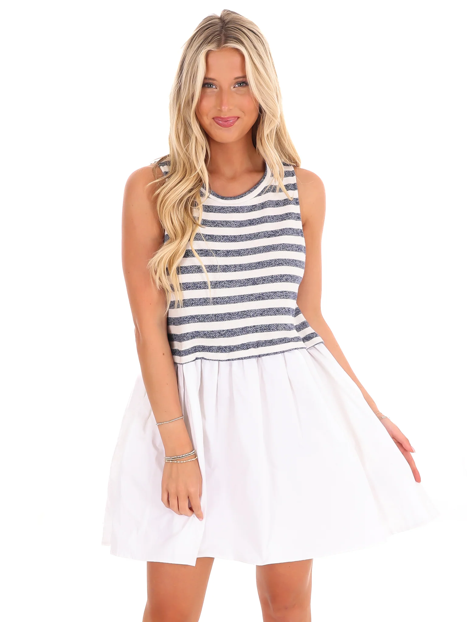 Wait Right Here Stripe Contrast Dress - Image 5