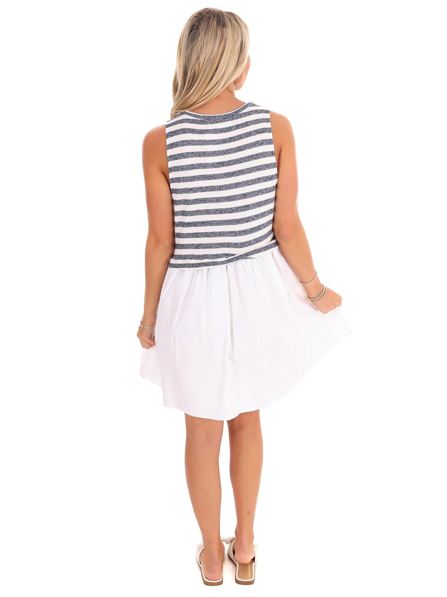 Wait Right Here Stripe Contrast Dress - Image 6