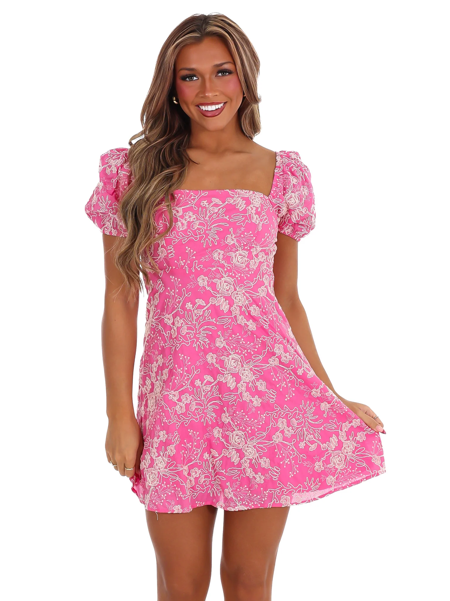 Walk this Way Floral Mini Dress - Image 3
