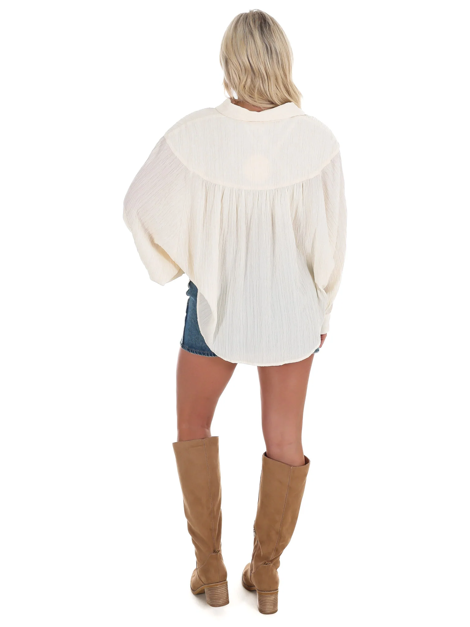 Wanderer Crinkled Oversized Shirt - Image 9