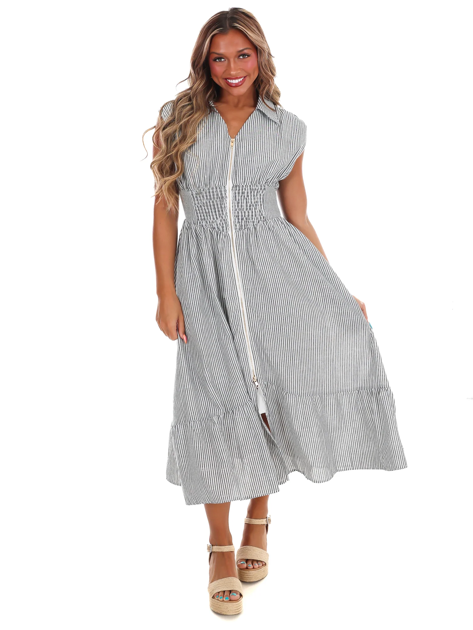 Wandering Hearts Stripe Midi Dress - Image 5