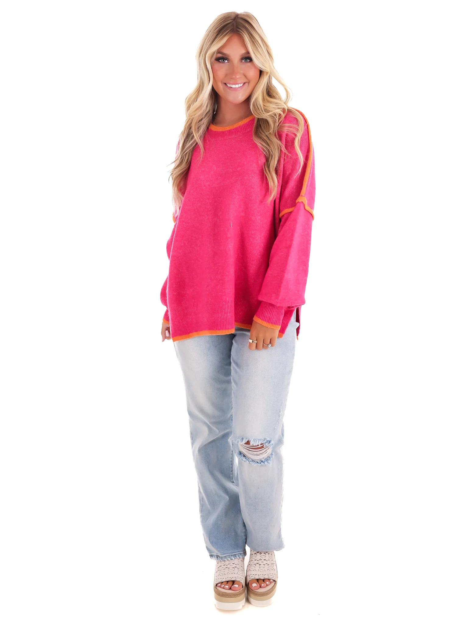 Warm Hug Contrast Sweater - Image 4