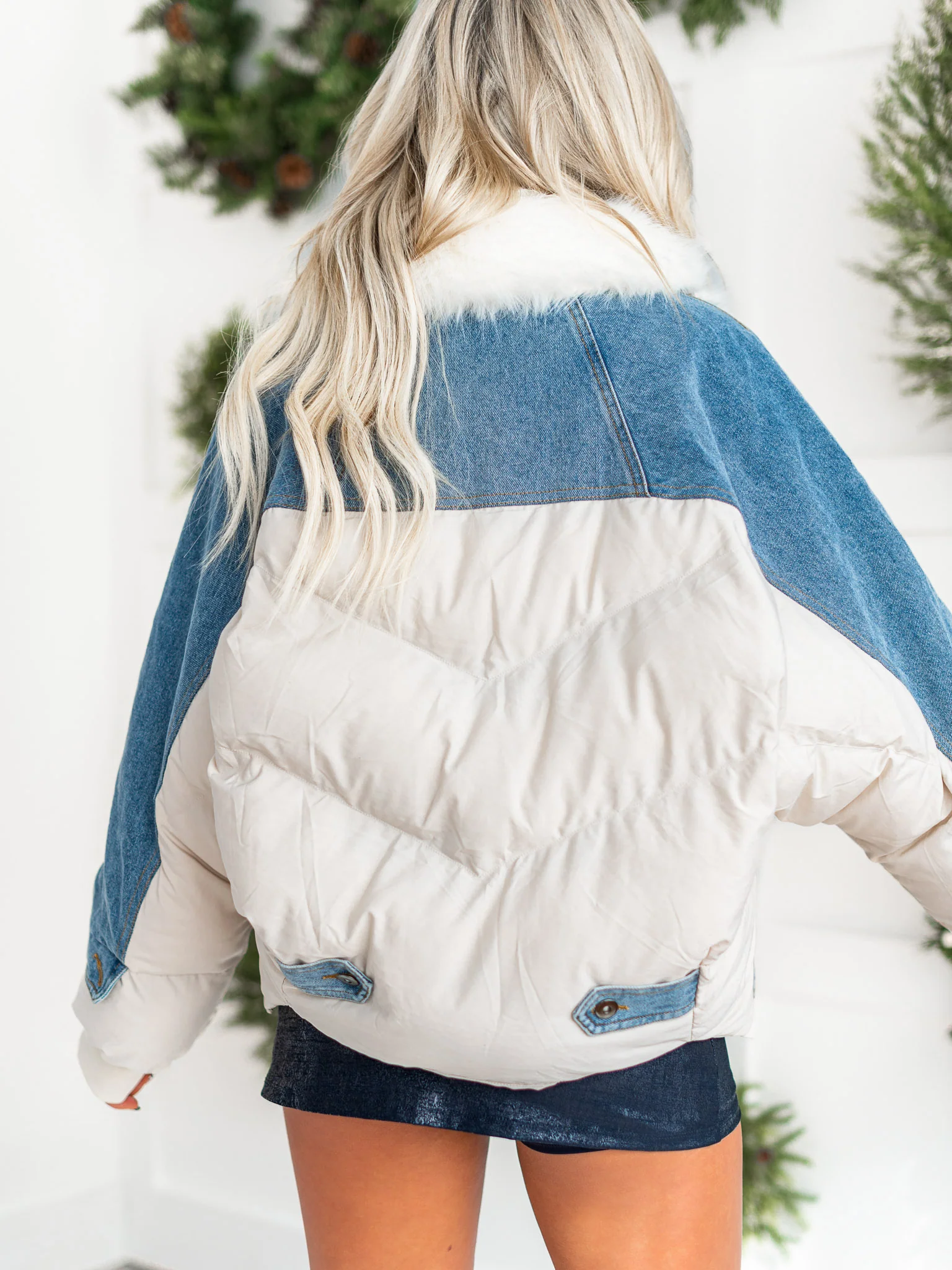Warm With You Denim Puffer Jacket - Image 5