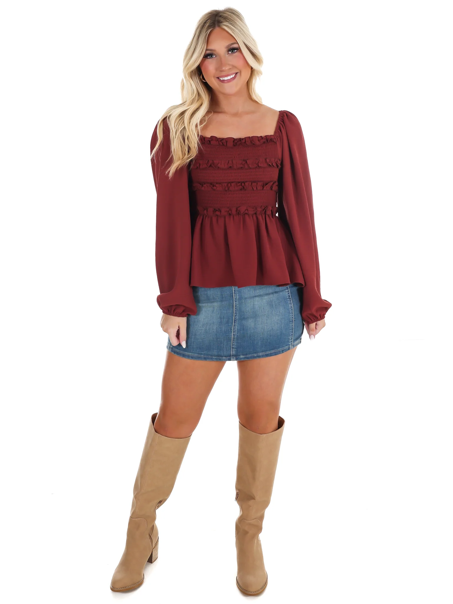 Wear Anywhere Smocked Babydoll Top - Image 2