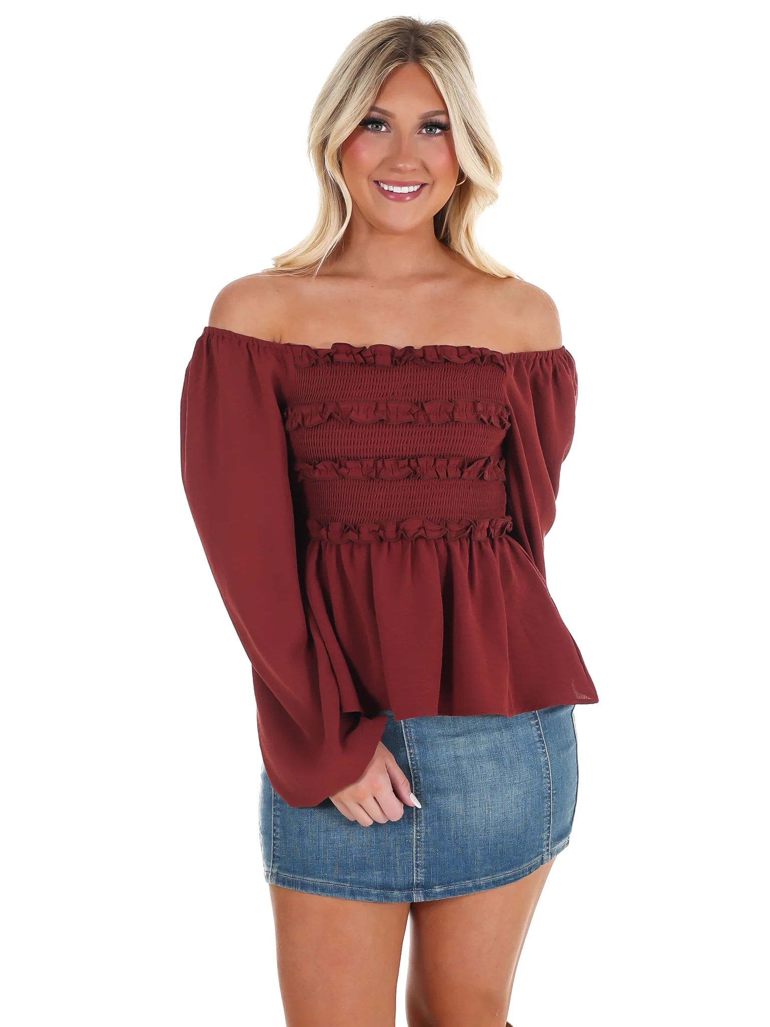 Wear Anywhere Smocked Babydoll Top - Image 5