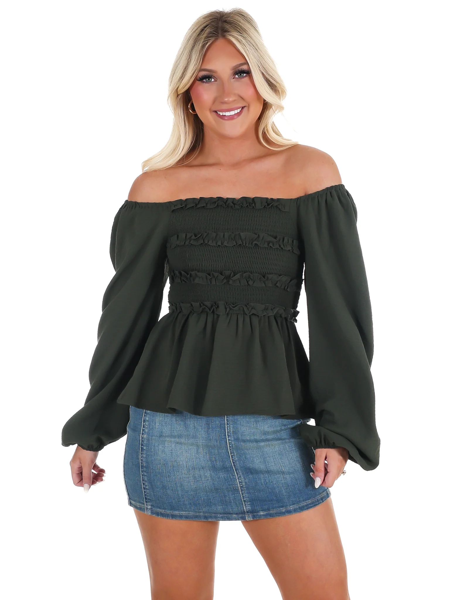 Wear Anywhere Smocked Babydoll Top - Image 9