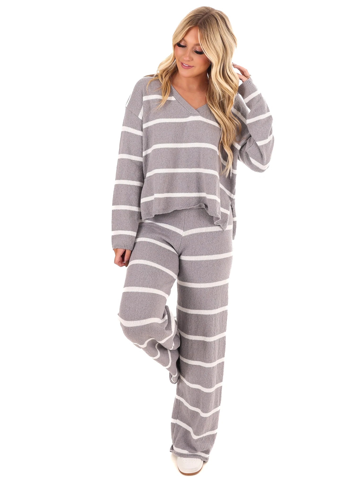 Weekend Wonder Stripe Sweater Set - Image 11