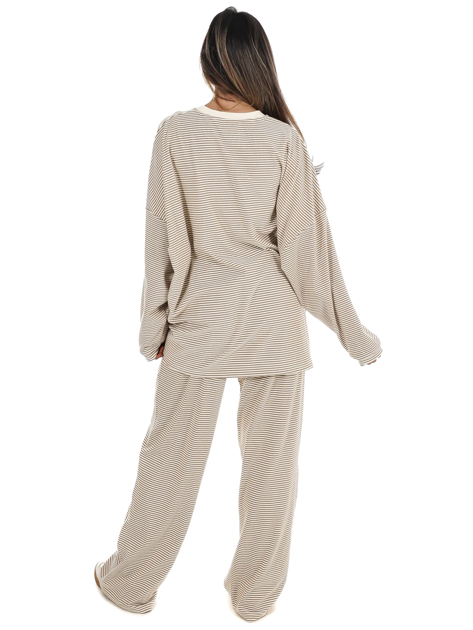 Well Defined Stripe Fleece Oversized Top - Image 16