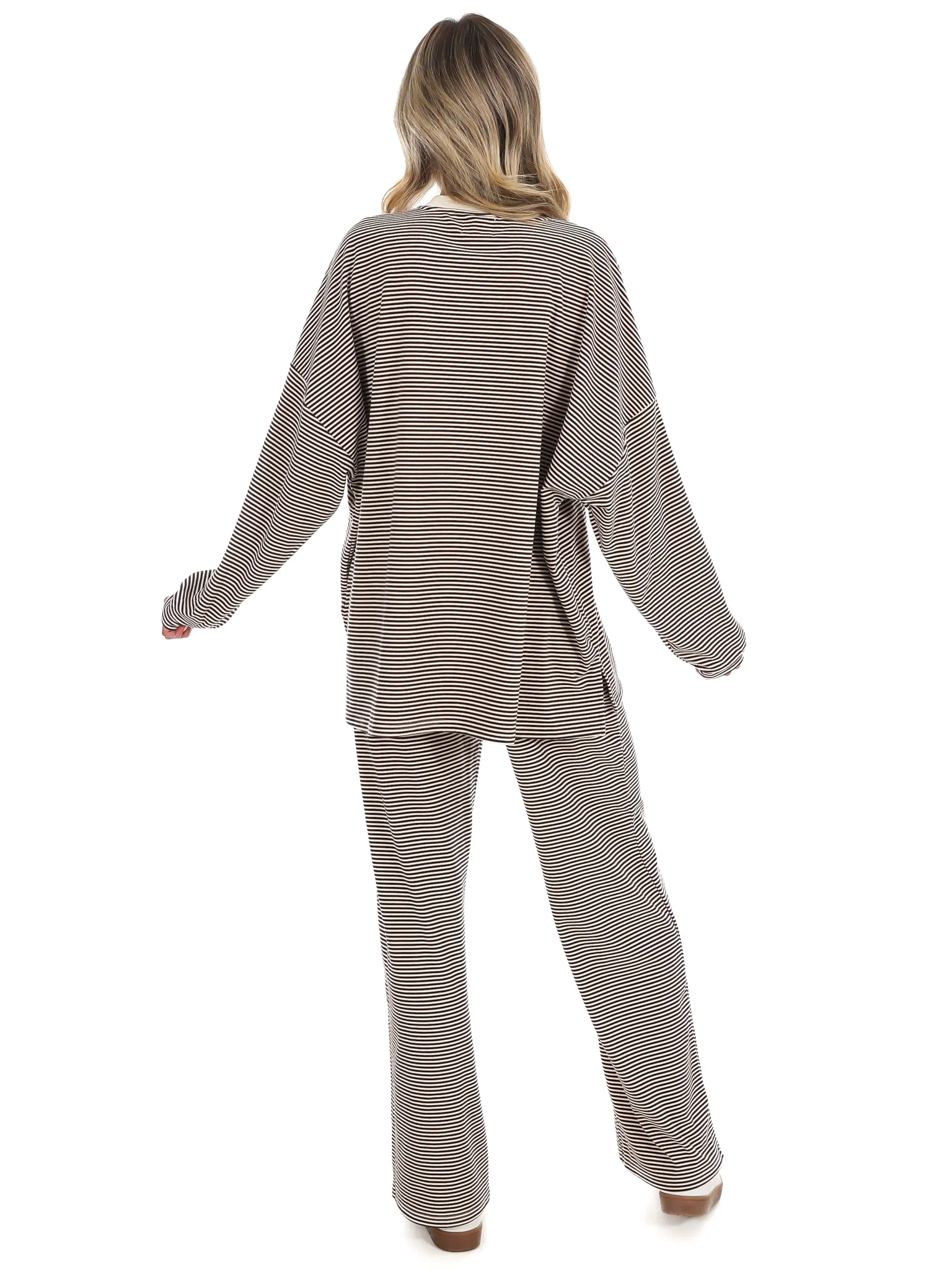 Well Defined Stripe Fleece Oversized Top - Image 8