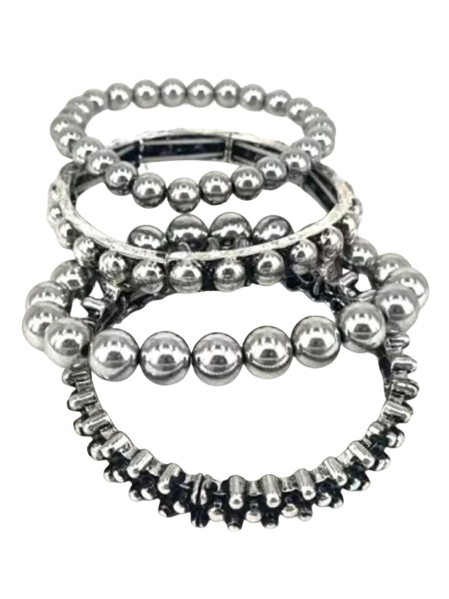 Western 4 Layered Bubble Stretch Bracelet