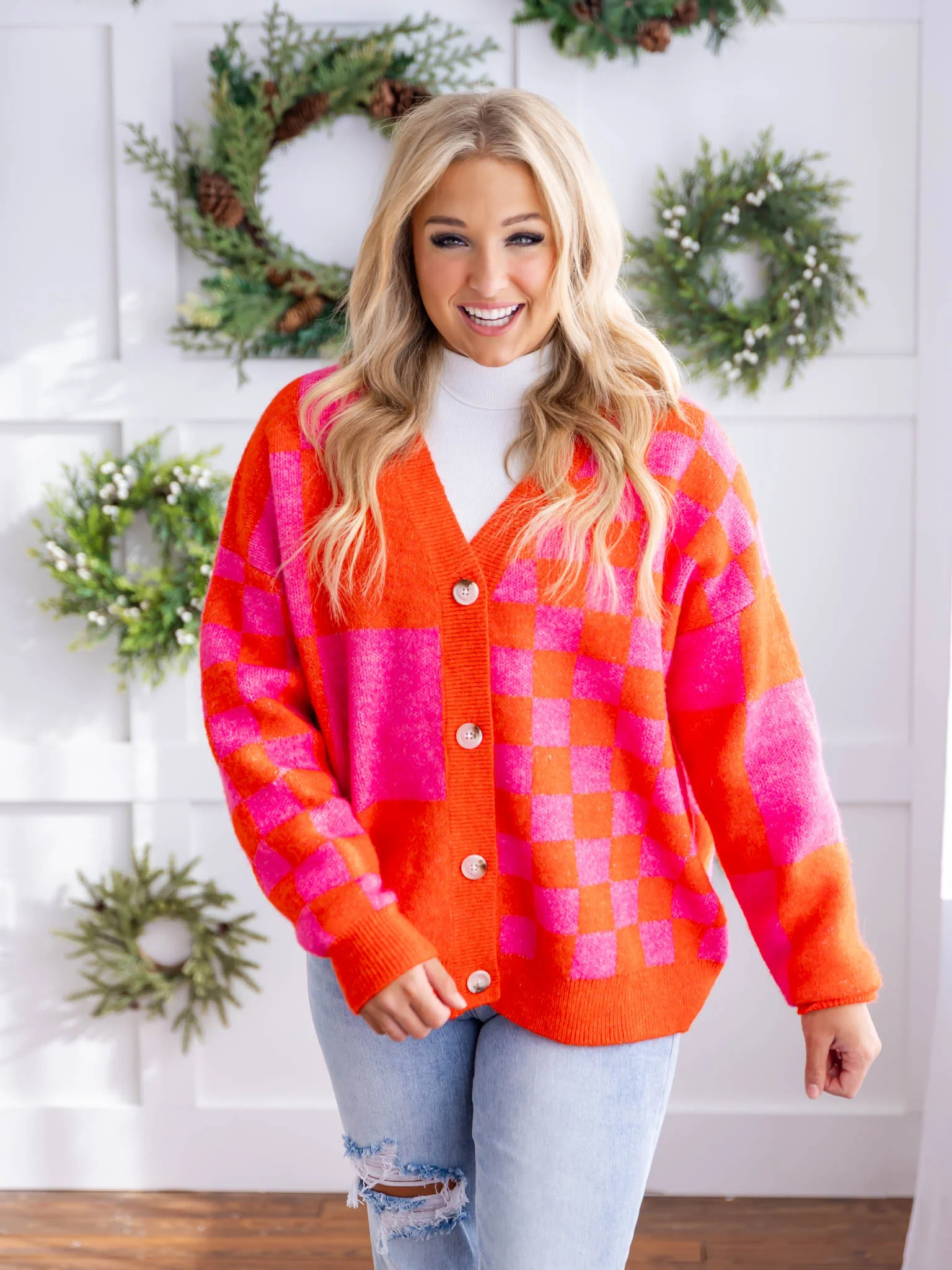 What I Am Check Cardigan - Image 10
