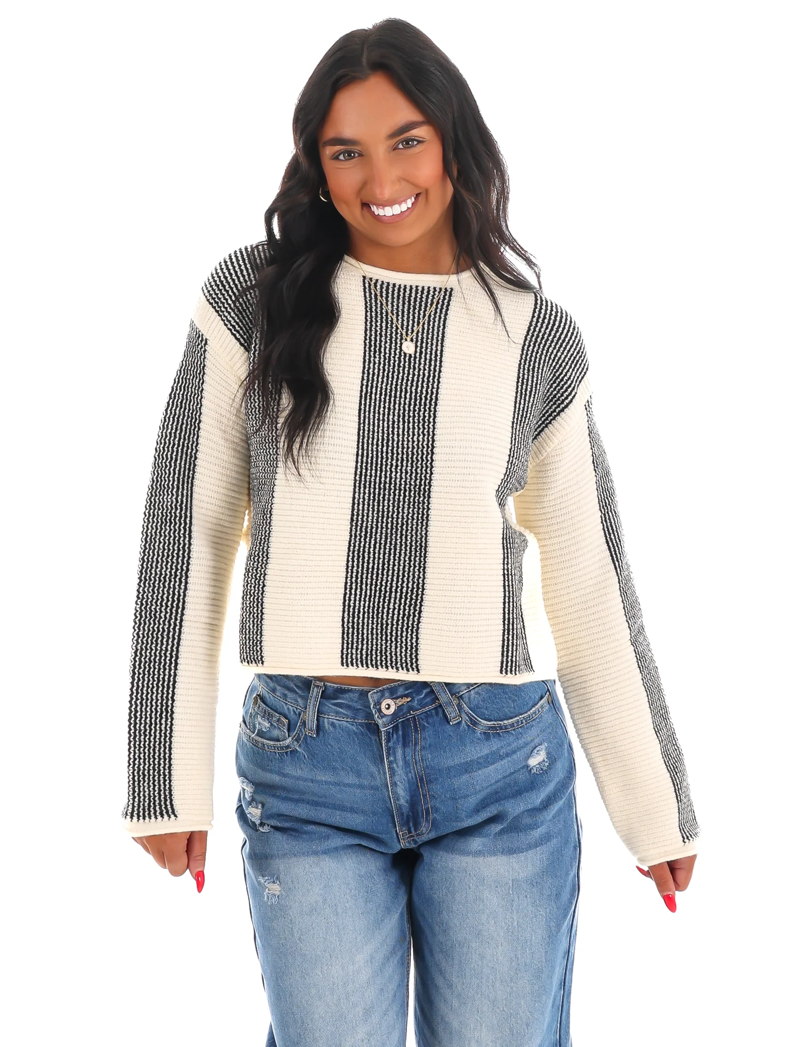 What You're Missing Stripe Sweater - Image 5