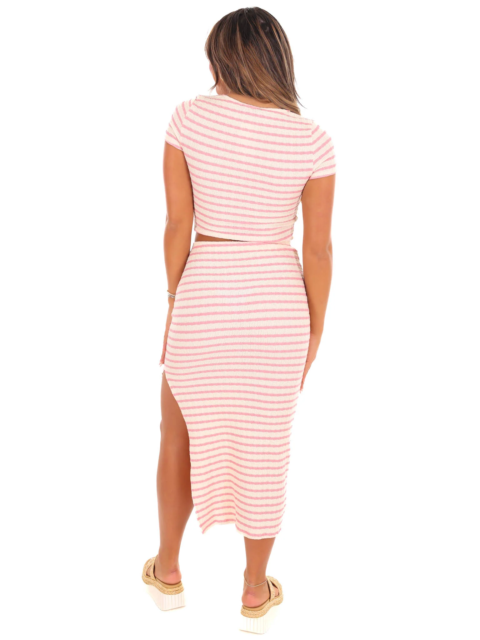 Whatever She Wants Stripe Two Piece Set - Image 6
