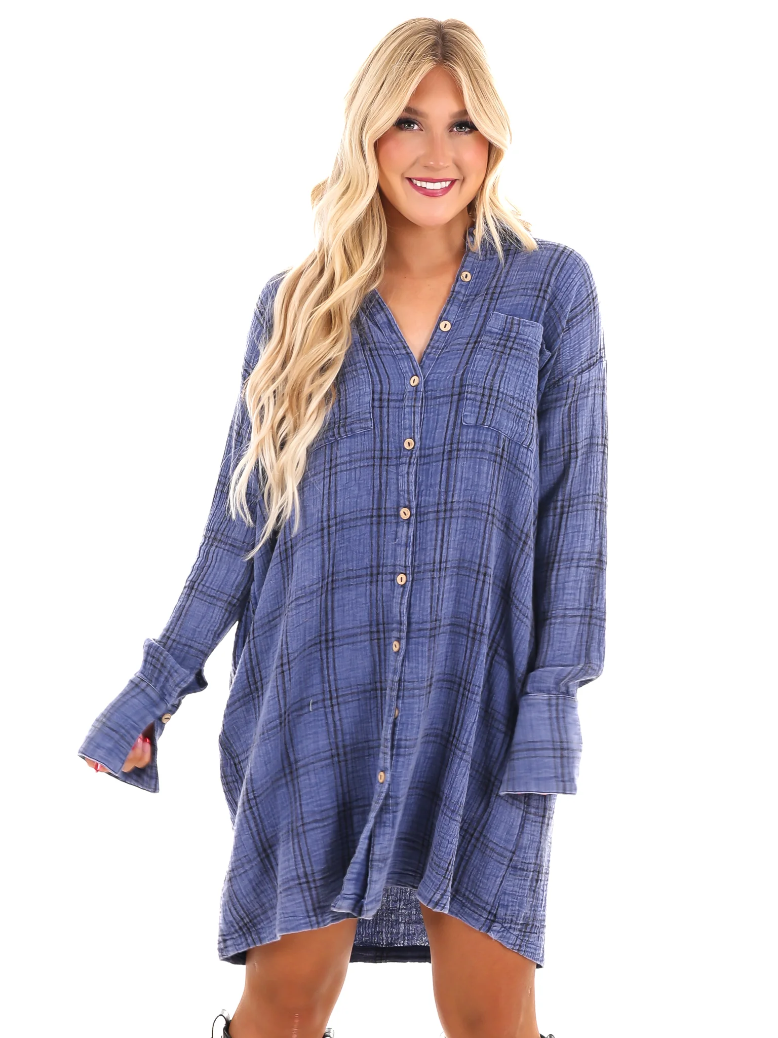 What's The Latest Plaid Shirt Dress - Image 3