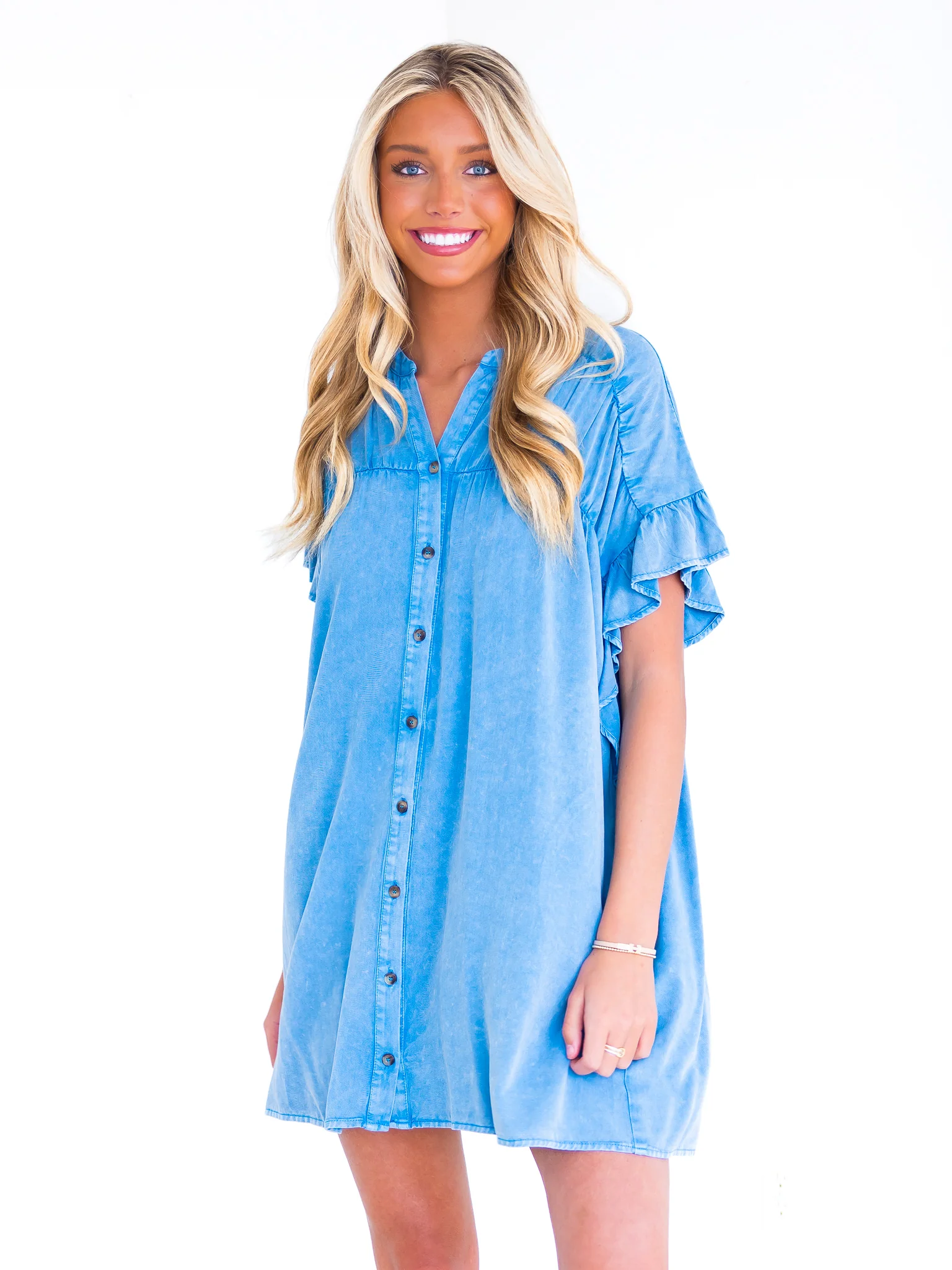When She Loved Me Denim Dress - Image 9