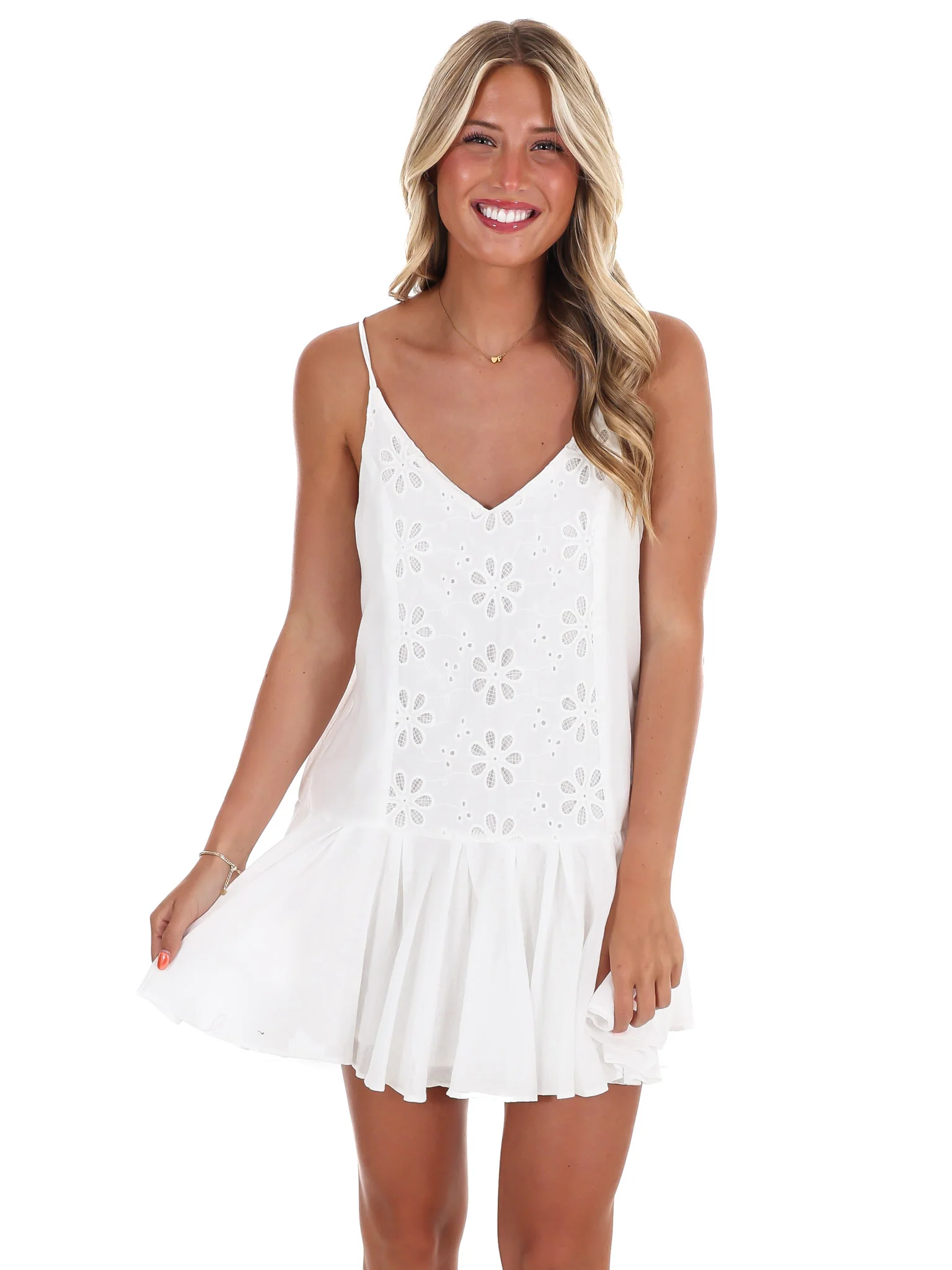 Where I Want to Be Eyelet Mini Dress - Image 3