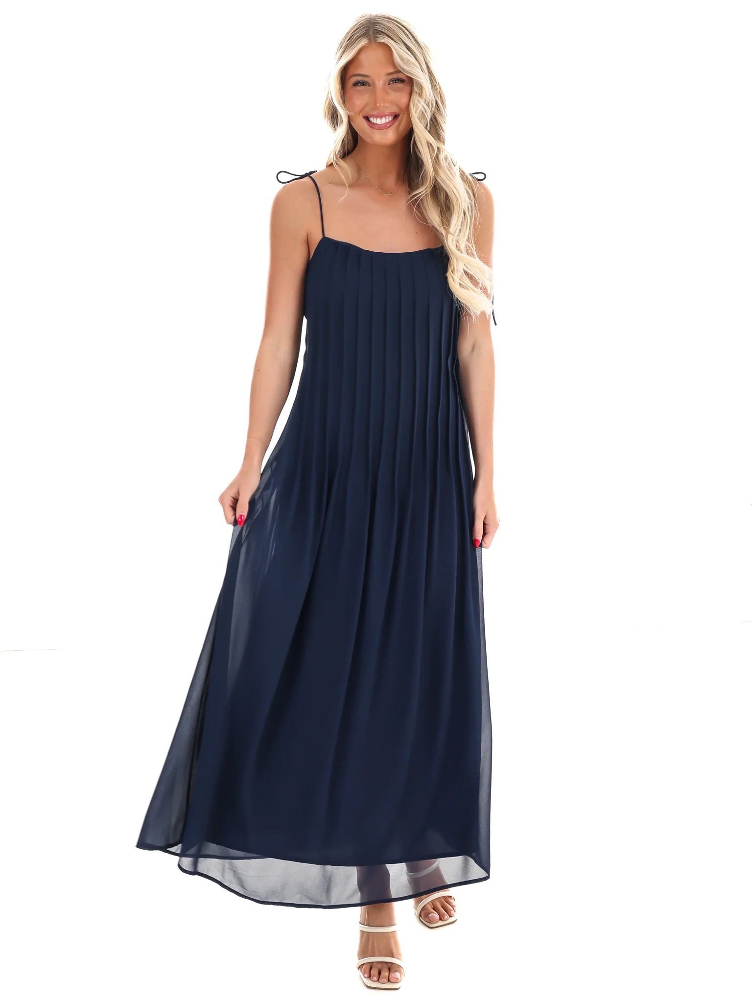 Which Chapter Tie Maxi Dress - Image 2