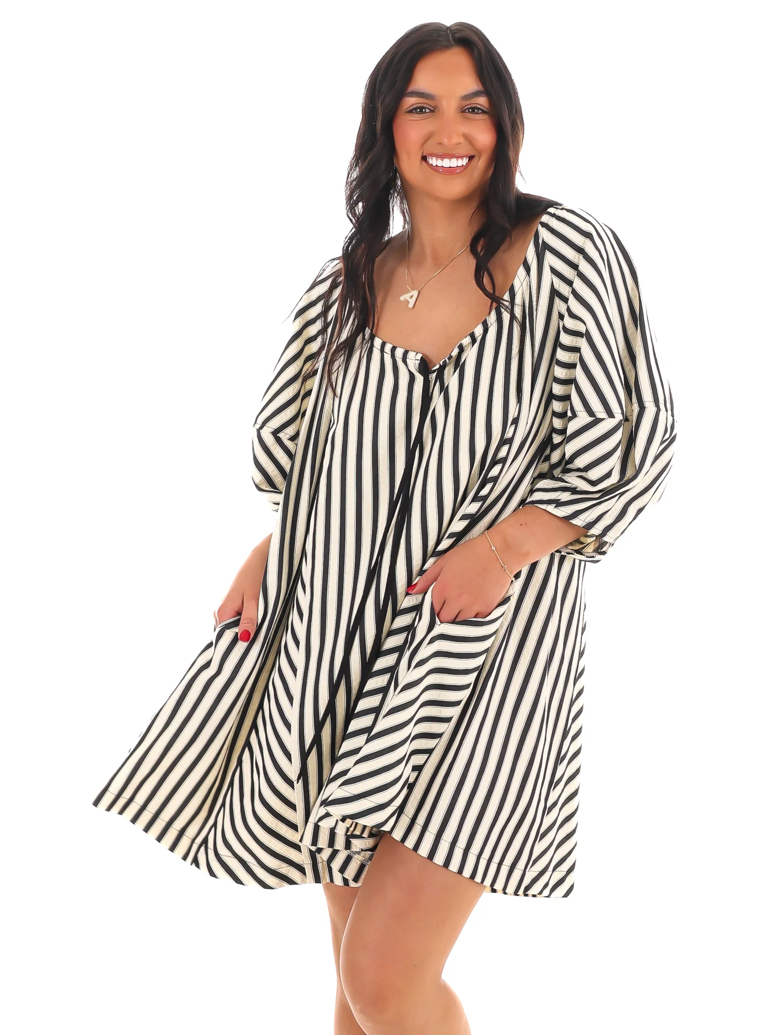 Whirlwind Stripe Mini Dress