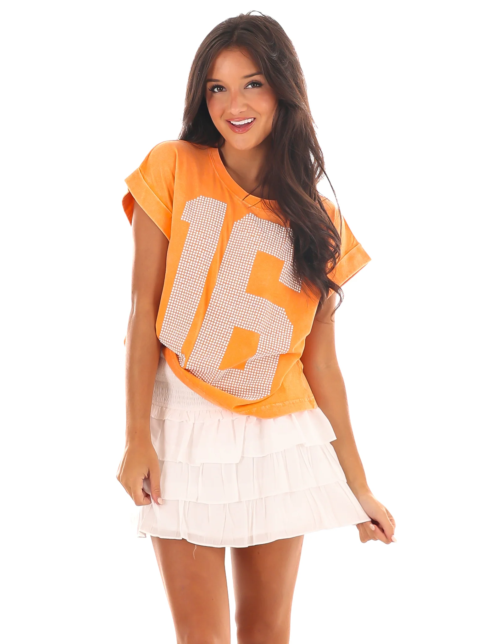 White Rhinestone 16 Tee - Image 3