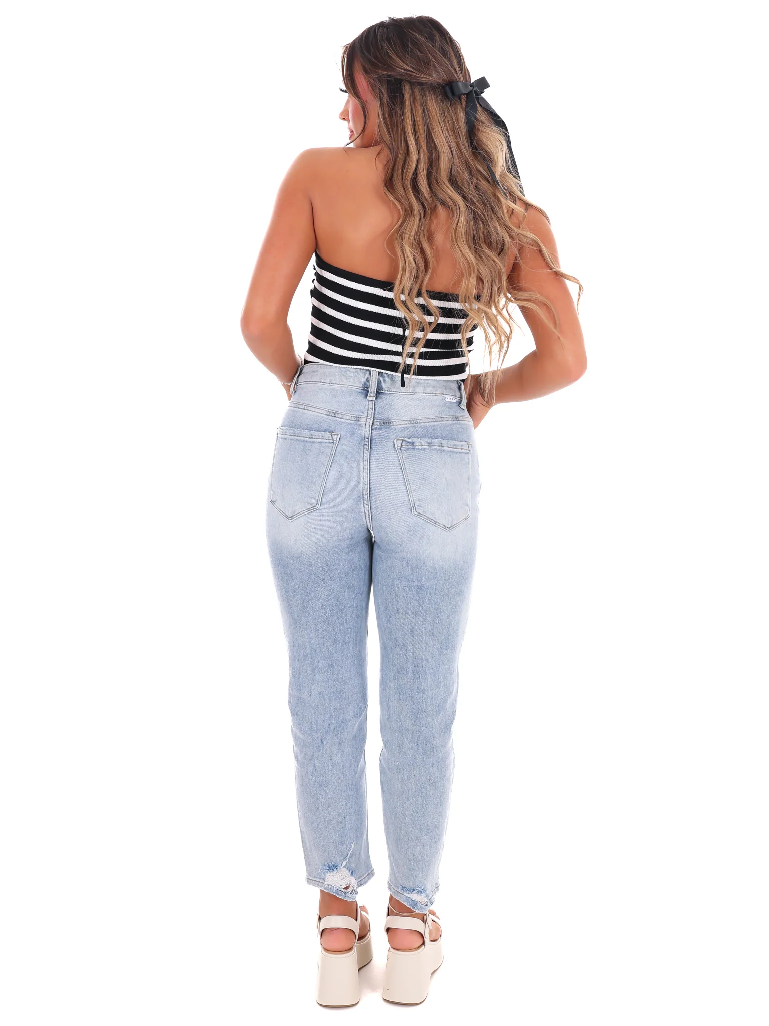 Who You Love Stripe Halter Neck Top - Image 14