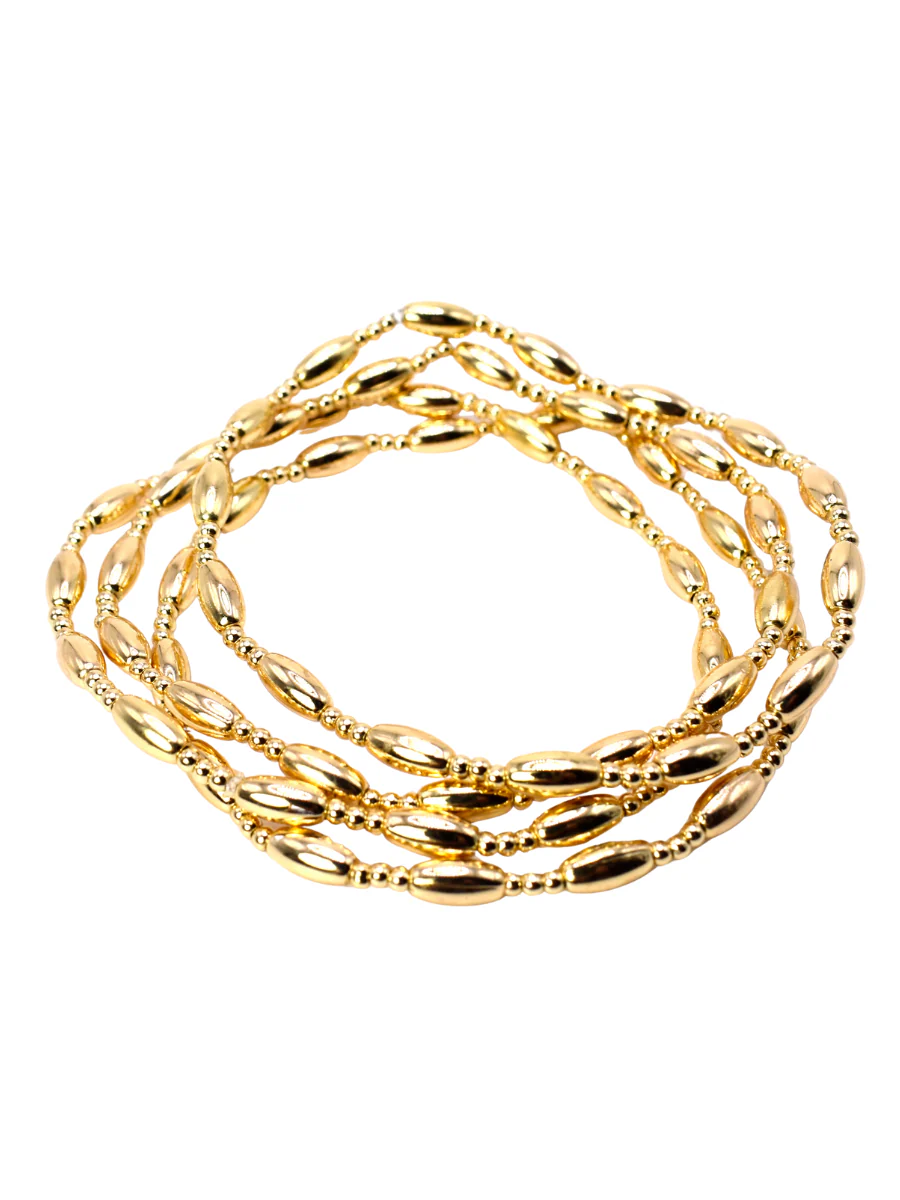 Wide Beaded Stack Bracelet