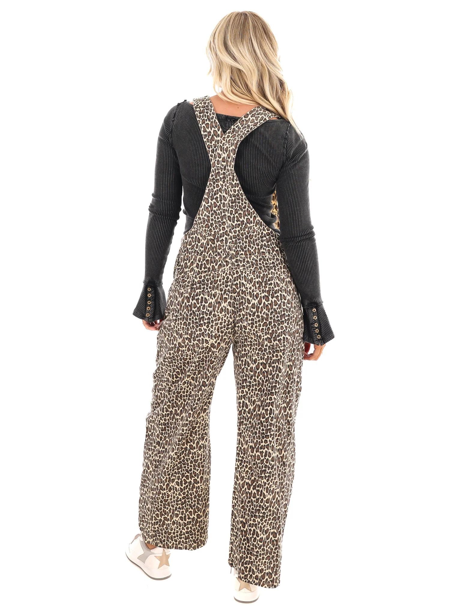 Wild & Free Leopard Slouchy Barrel Overalls - Image 7