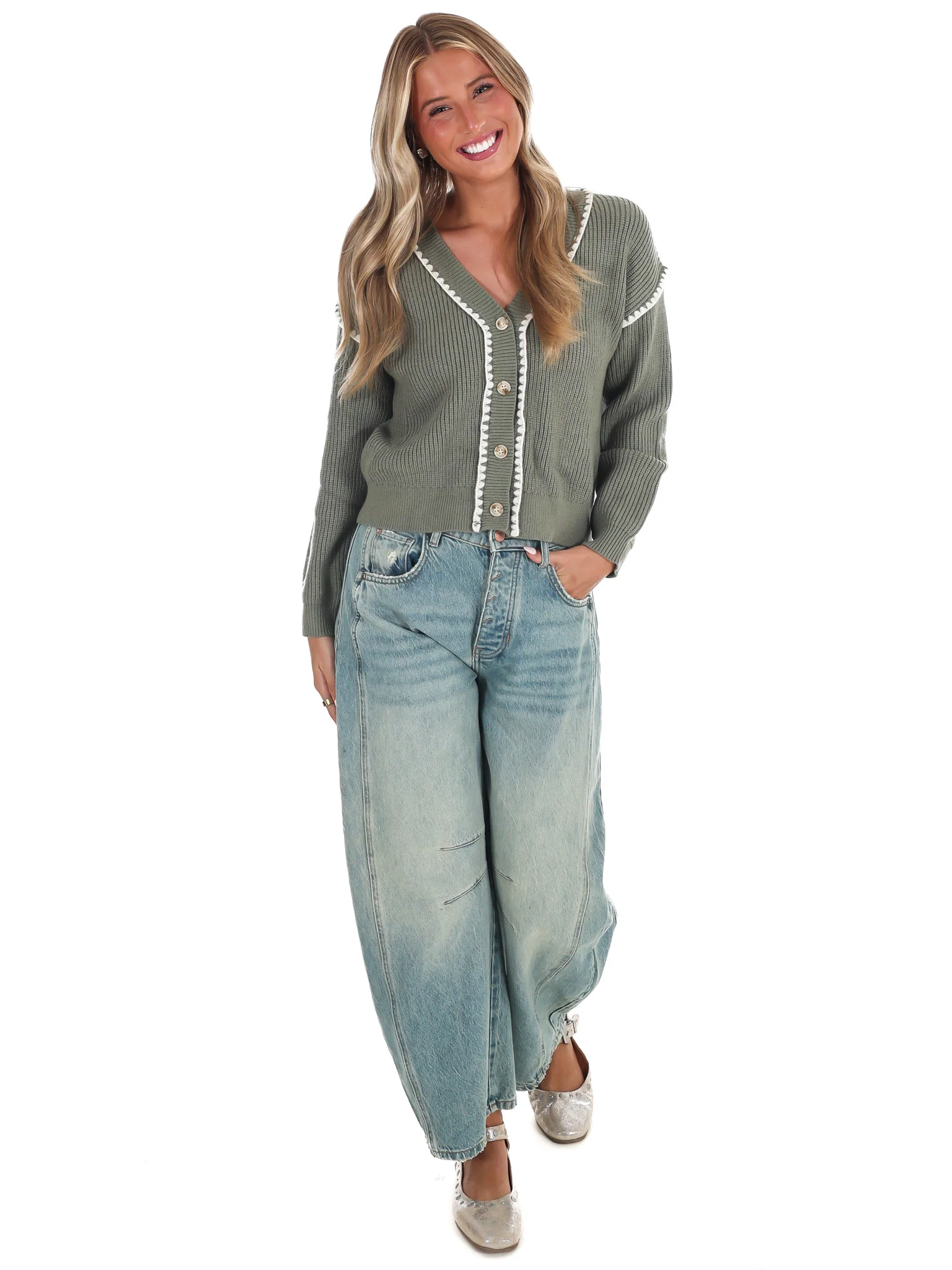 Wildwood Contrast Cardigan - Image 2
