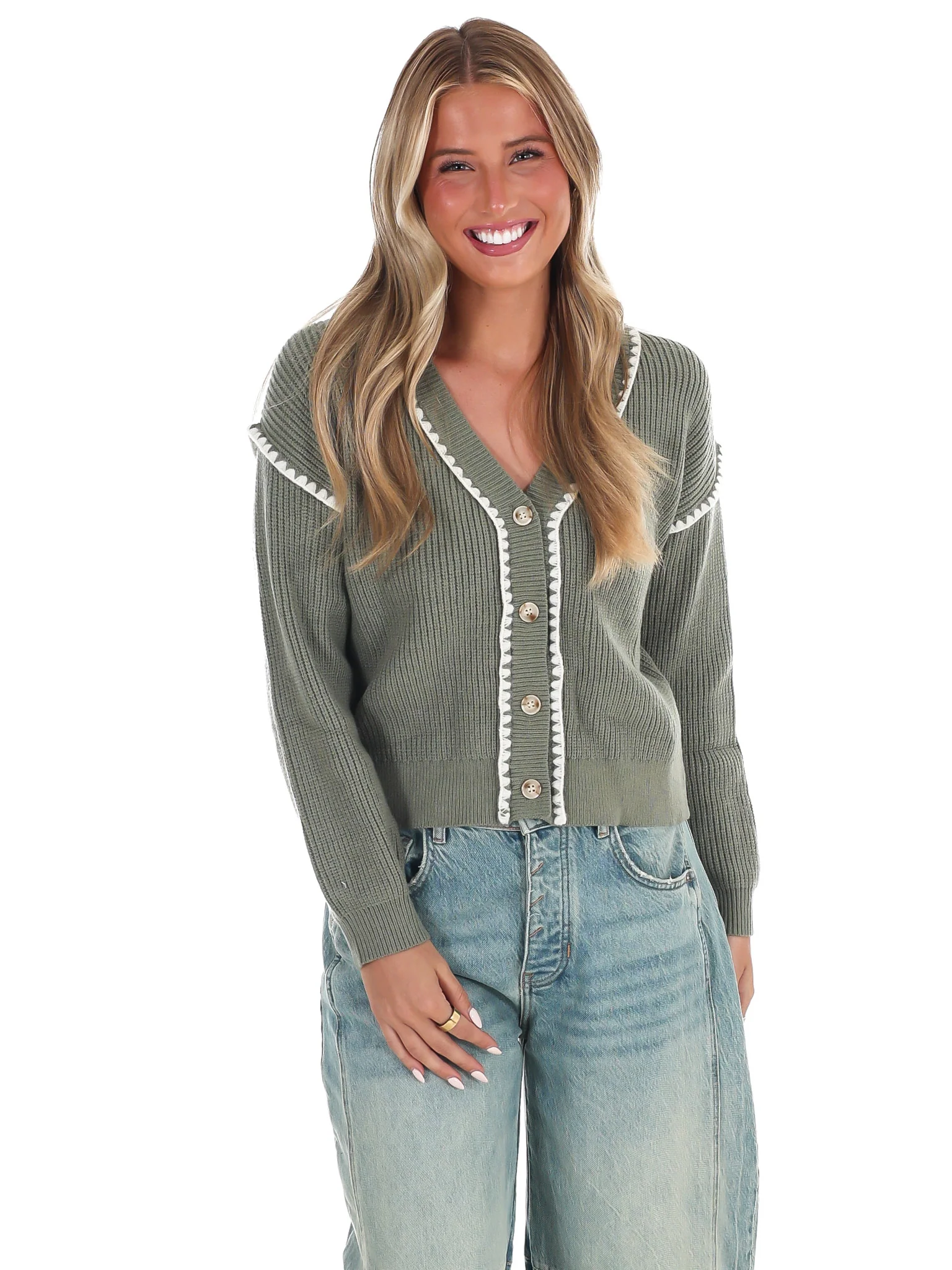 Wildwood Contrast Cardigan - Image 5