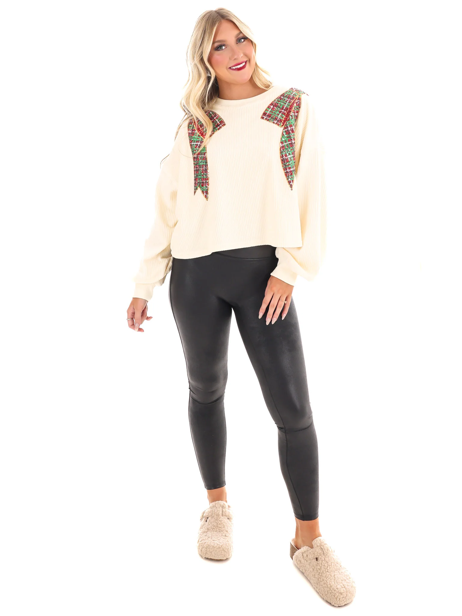Wrap Me Up Christmas Bow Sweatshirt - Image 11