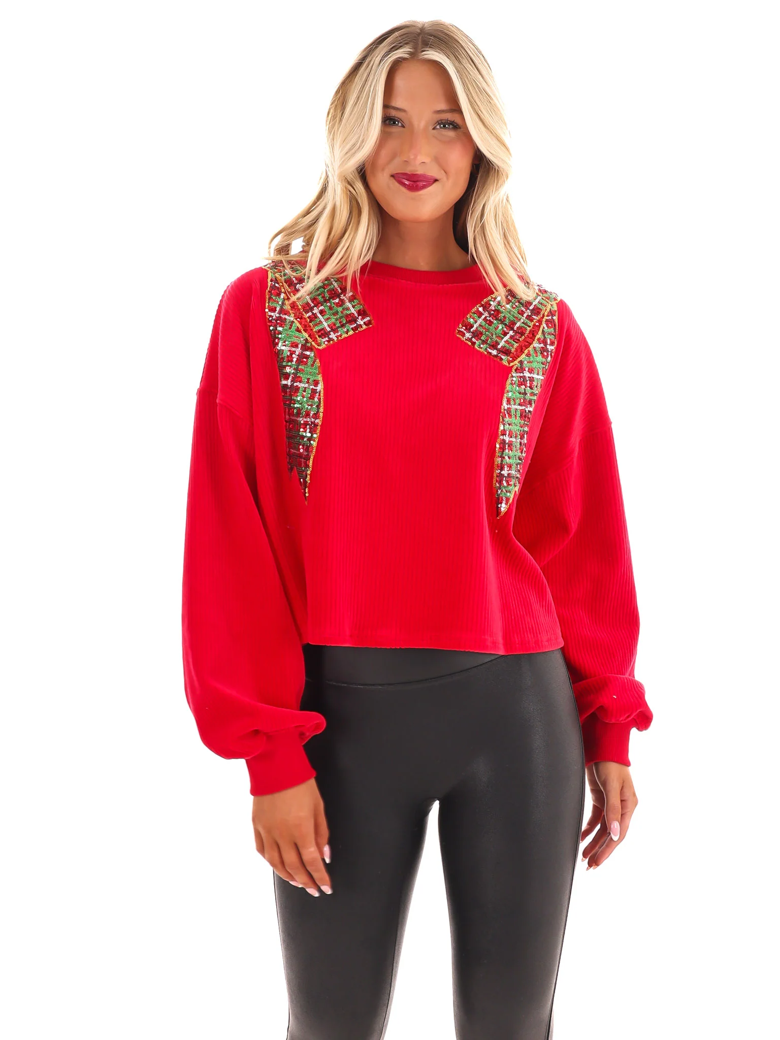 Wrap Me Up Christmas Bow Sweatshirt - Image 5