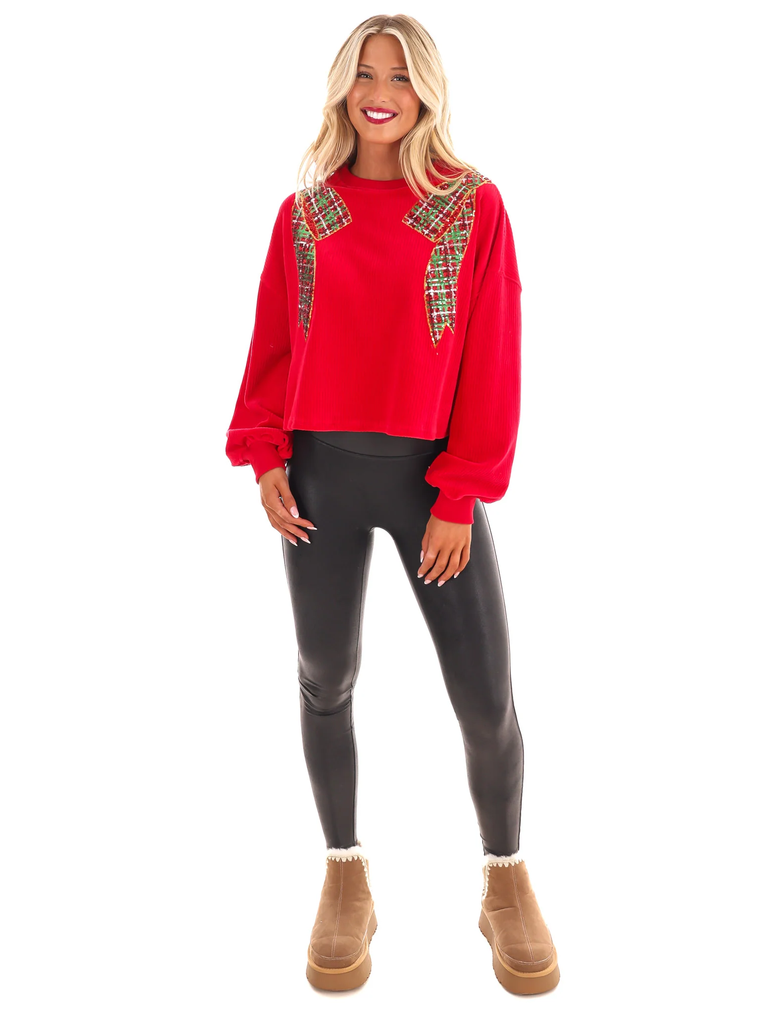 Wrap Me Up Christmas Bow Sweatshirt - Image 6