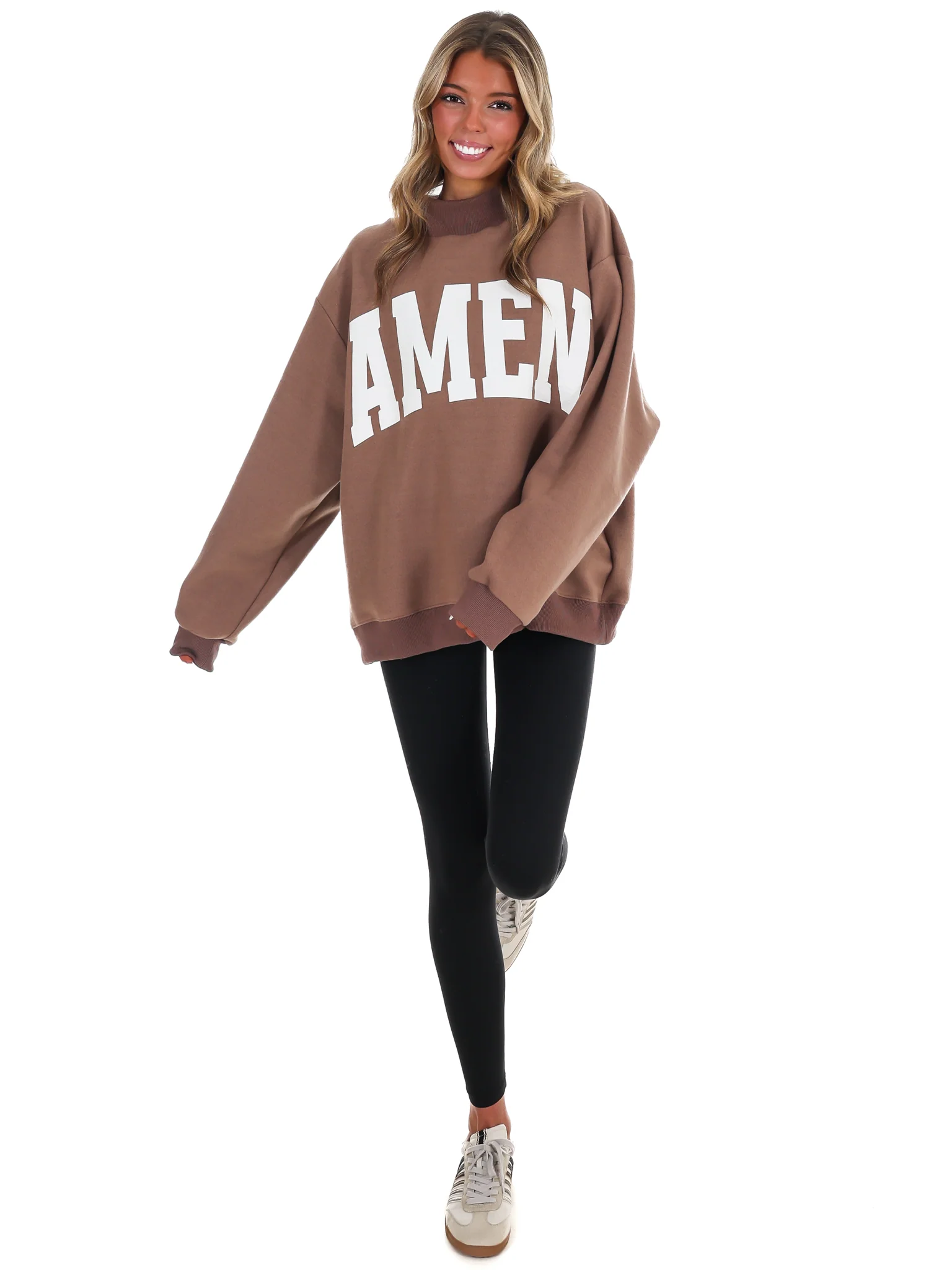 WWJD & Amen Reversible Mock Neck Sweatshirt - Image 13