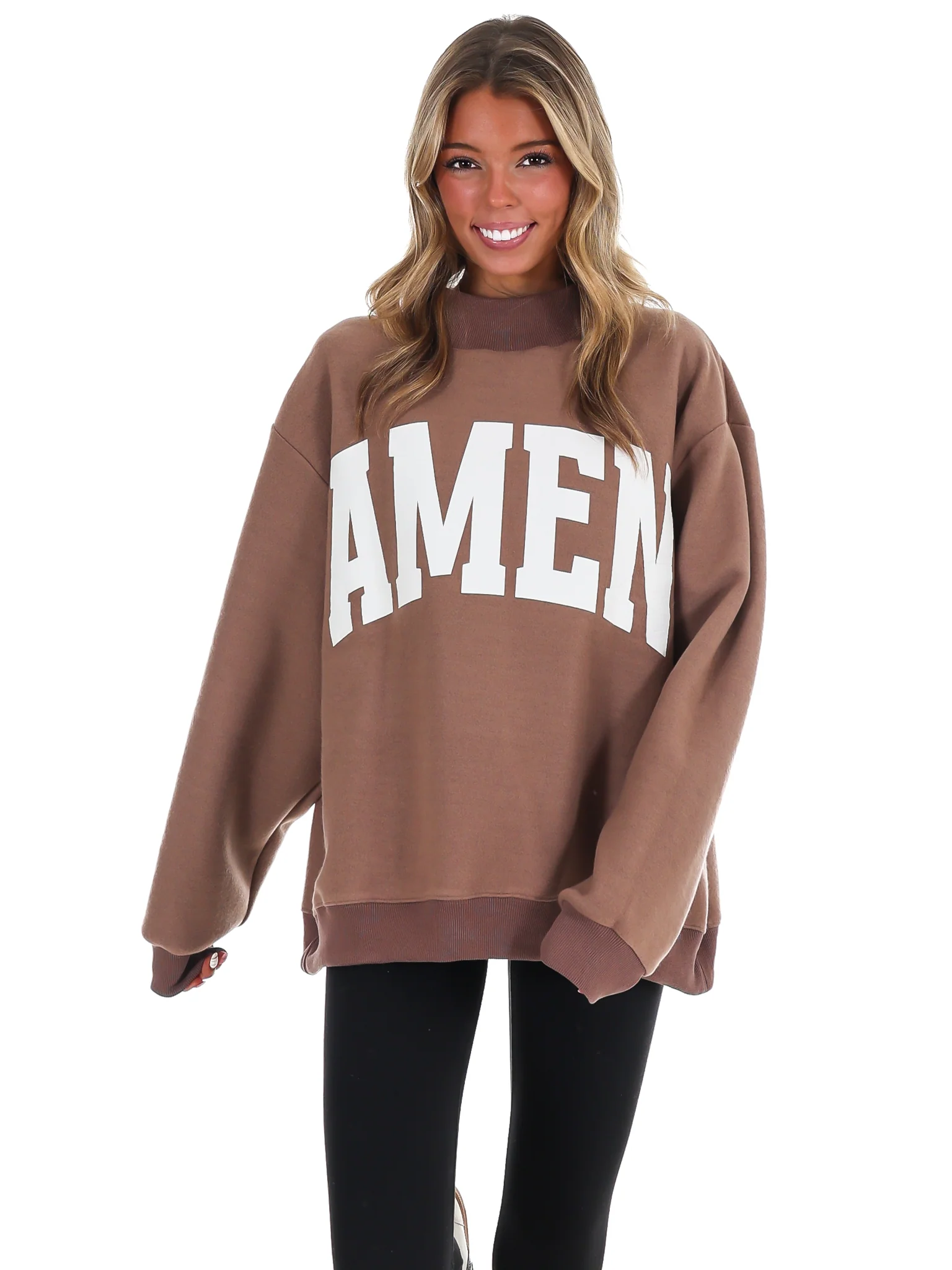 WWJD & Amen Reversible Mock Neck Sweatshirt - Image 16