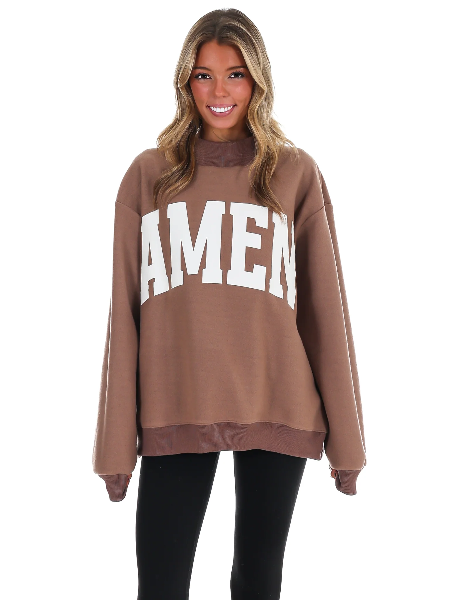 WWJD & Amen Reversible Mock Neck Sweatshirt - Image 20