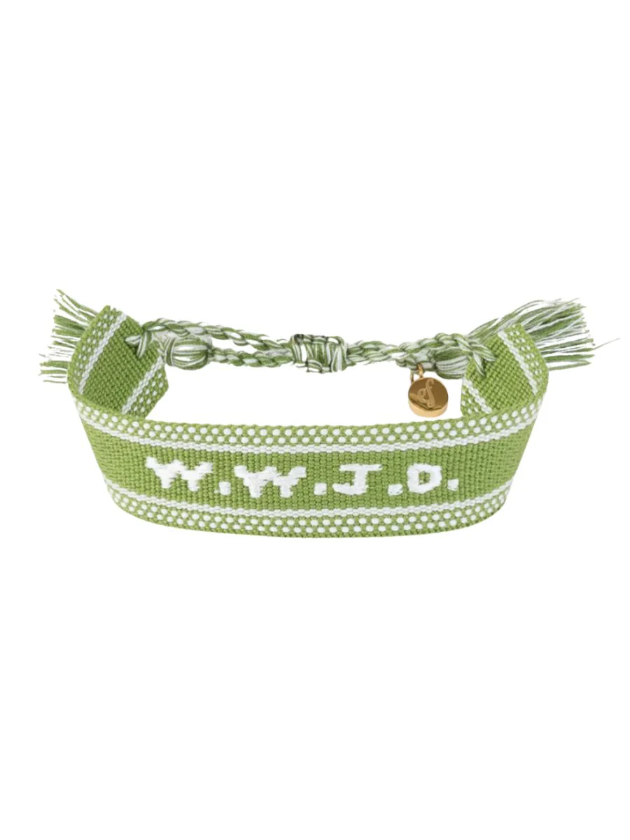 WWJD Embroidered Bracelet - Image 2